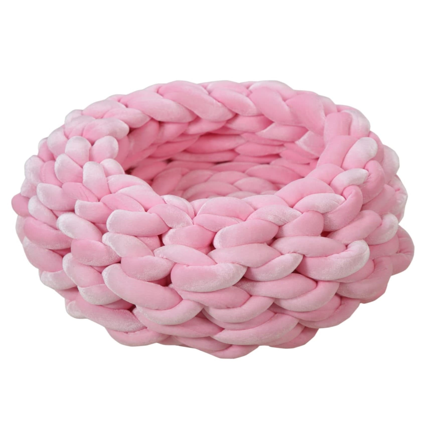 Catur Decor PETB027MD Round Pink Polyester Bolster Cat Bed ( Small )