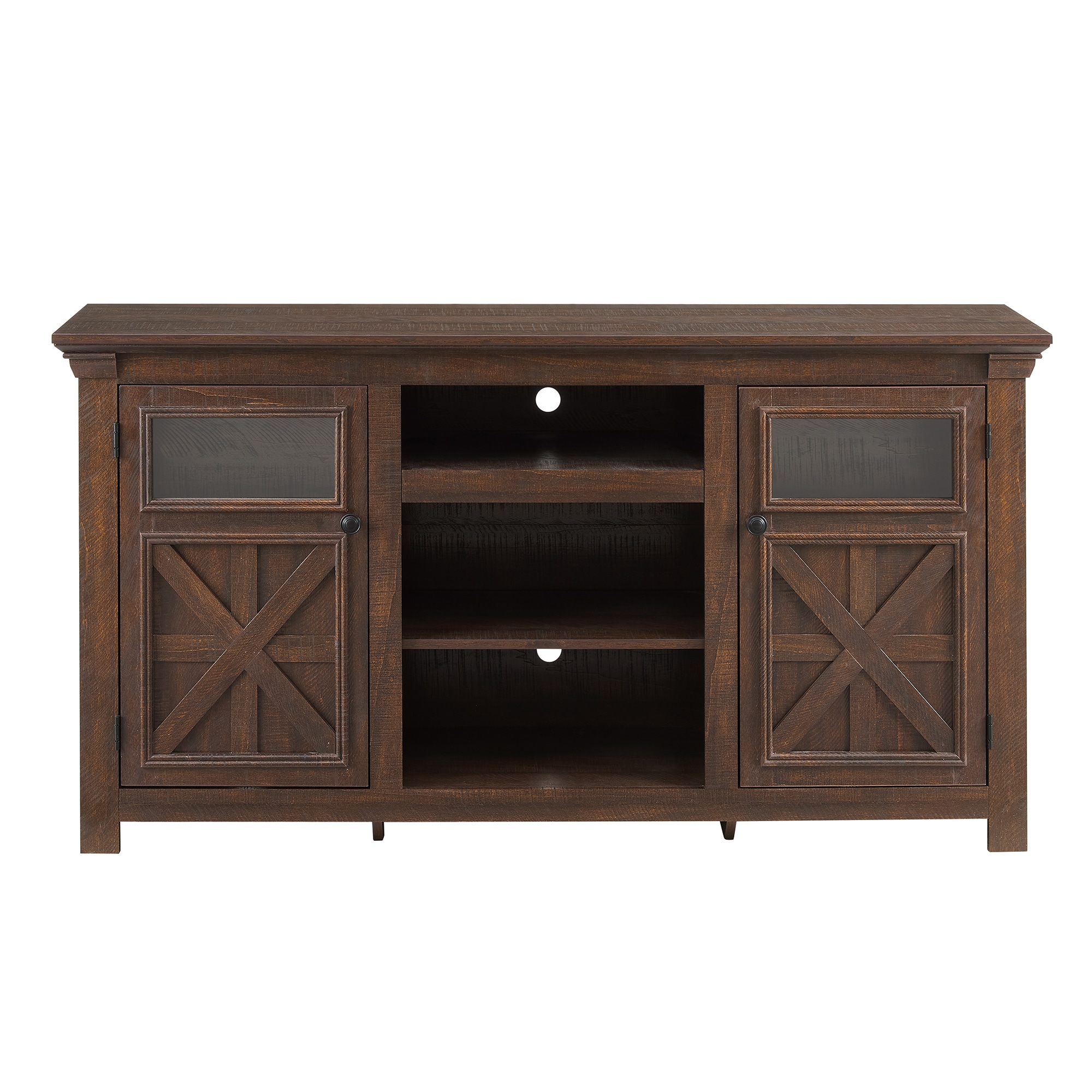 SINOFURN SYC160032BN Farmhouse/Rustic Brown TV cabinet ( Accommodates TVs up to 65-in )