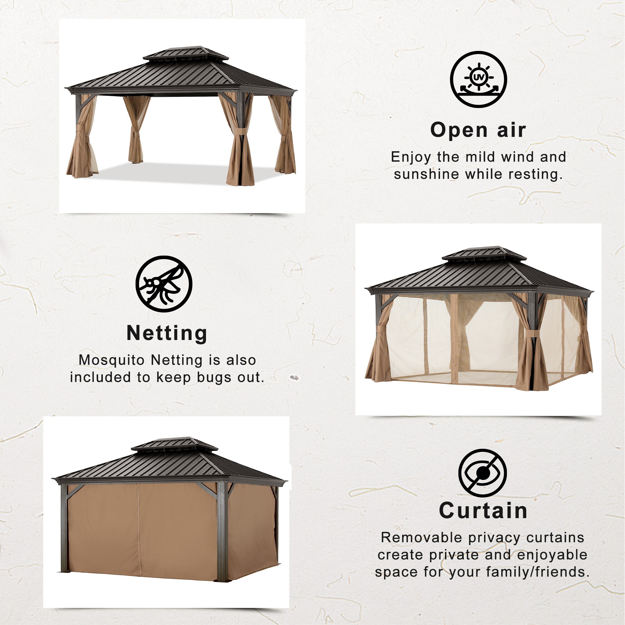 ABCCANOPY DR1216KH Wood-Resin-Gazebos - View #8