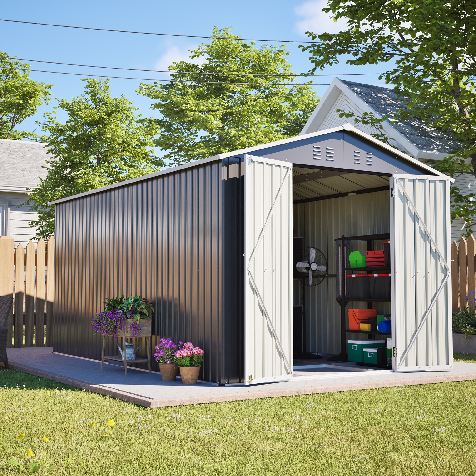 Wooakway FXLS0609-604A75 Metal-Storage-Buildings-Sheds - View #9