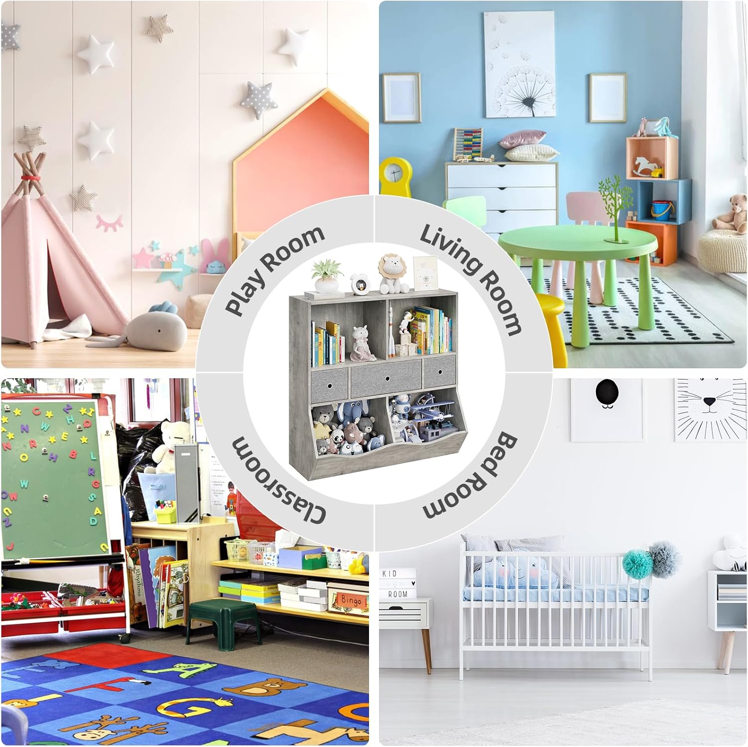 Qeetex DHZ-PHO-0X1SD1XA Kids-Bookcases - View #7