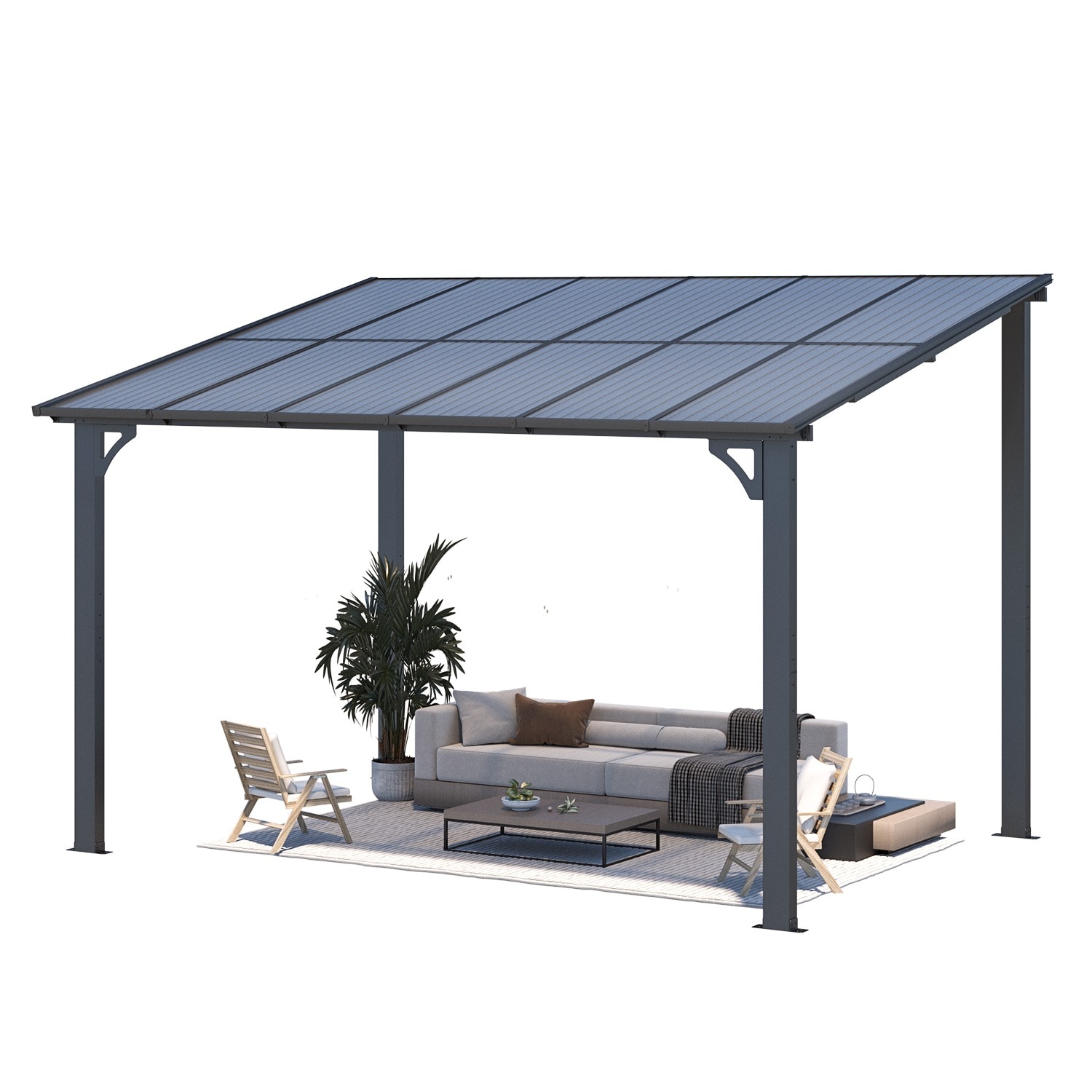 AECOJOY 16407BK-LS01 Wood-Resin-Gazebos - View #9