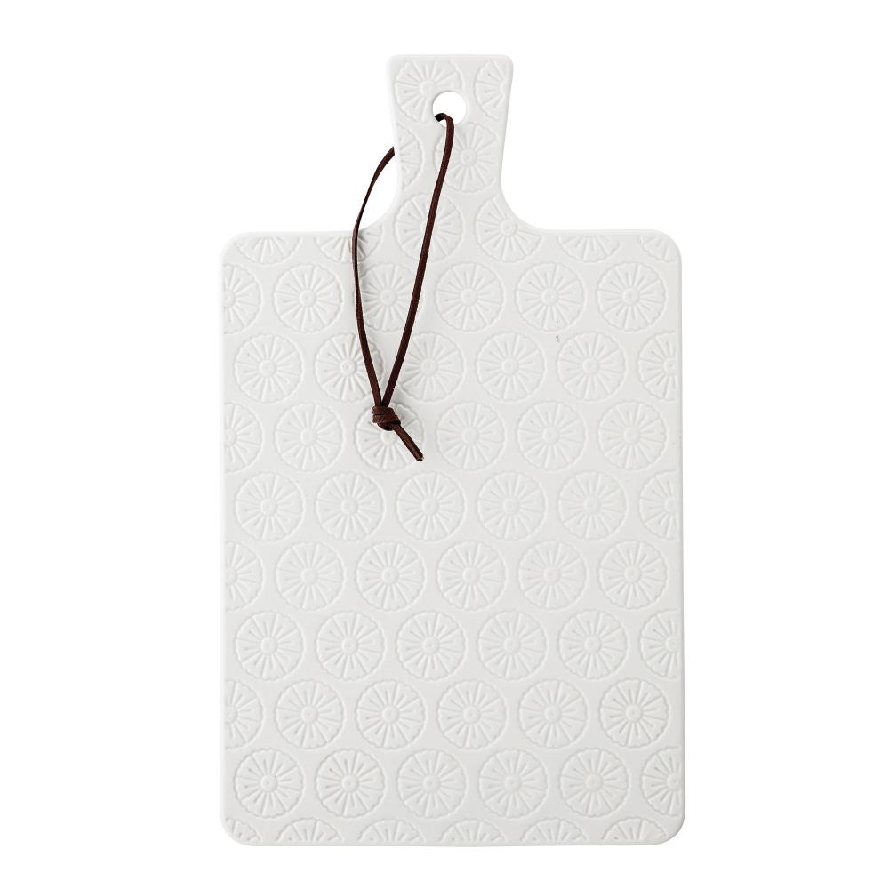 Creative Co-Op AH1358 Stoneware Cheese/Cutting Board with Embossed Pattern