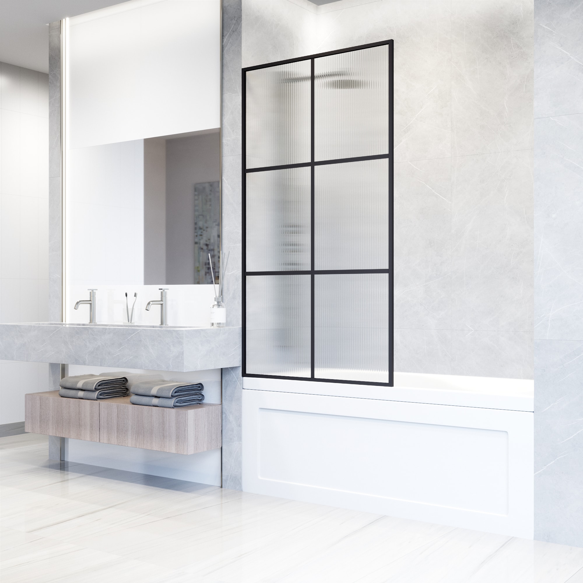 VIGO VG6091MBFL3462 Bathtub-Doors - View #4