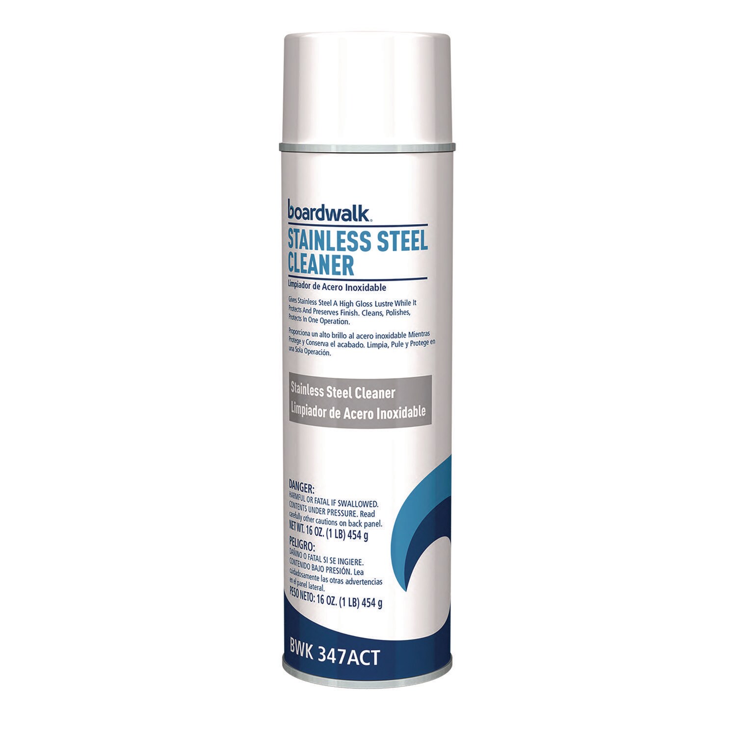 Boardwalk Stainless Steel Cleaner and Polish Water-in-Oil Based 16 oz Aerosol Spray