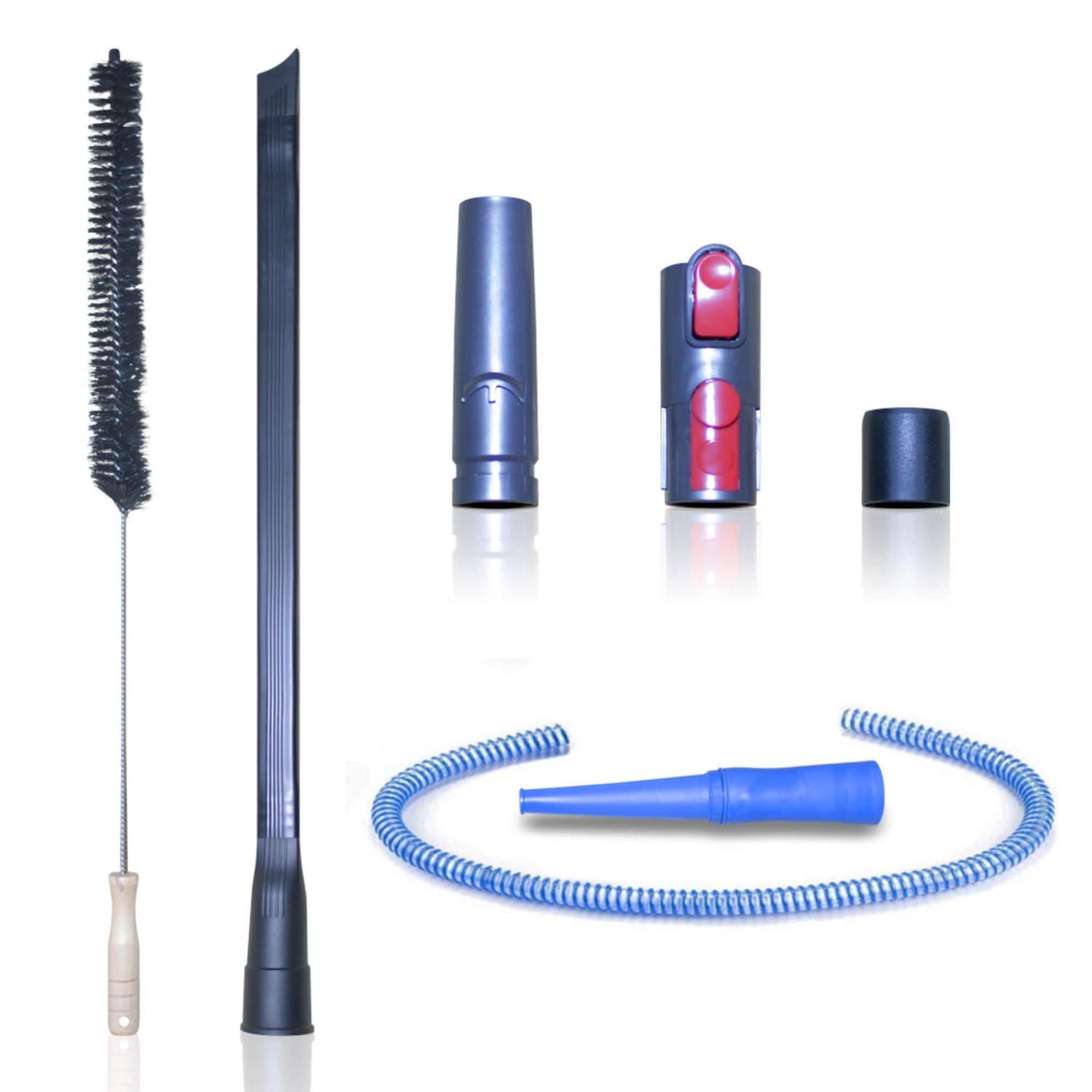 Angel Sar - Dryer Vent Cleaning Kit with Refrigerator Coil Brush Vacuum Attachment for Lint Trap ...
