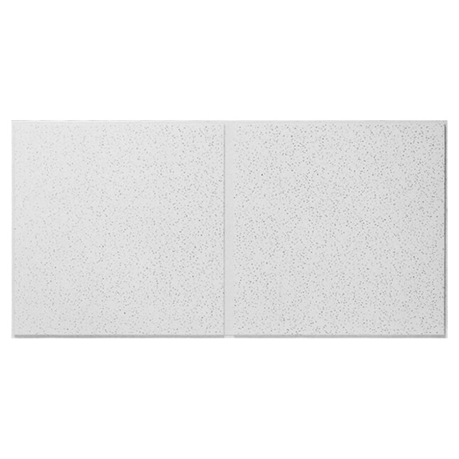 Armstrong Ceilings 48-in x 24-in Fine Fissured Second Look 8-Pack White Patterned 15/16-in Drop Acoustic Panel Ceiling Tiles Armstrong Ceilings 48-in x 24-in Fine Fissured Second Look 8-Pack White Patterned 15/16-in Drop Acoustic Panel Ceiling Tiles
