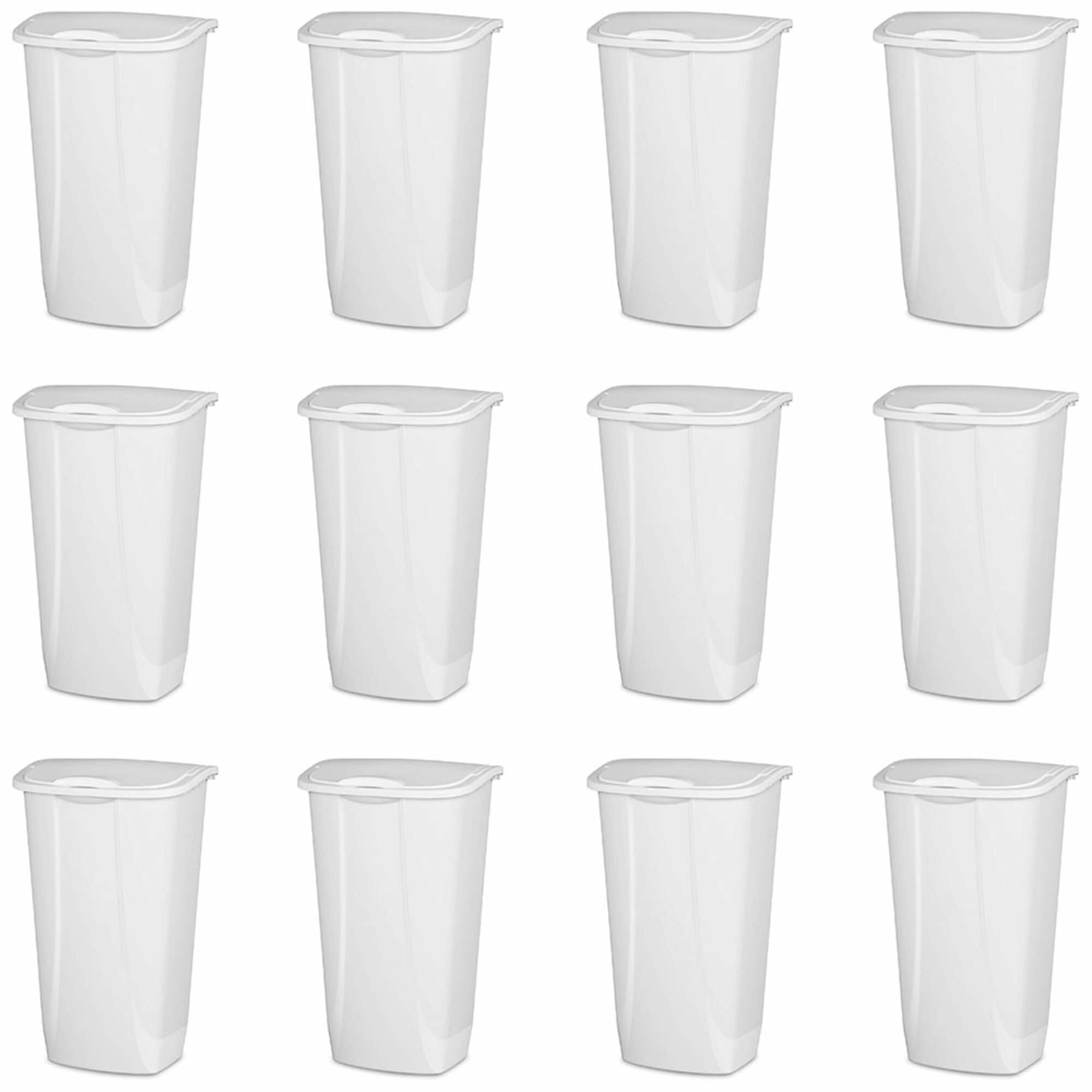 Sterilite 11 Gal. Slim Handsfree Portable Wastebasket Trash Can, White (12  Pack), 1 Piece - Harris Teeter