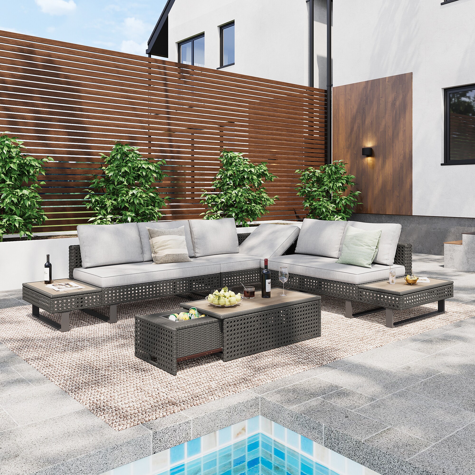 SINOFURN SYB260077GY Patio-Sofas-Daybeds - View #13