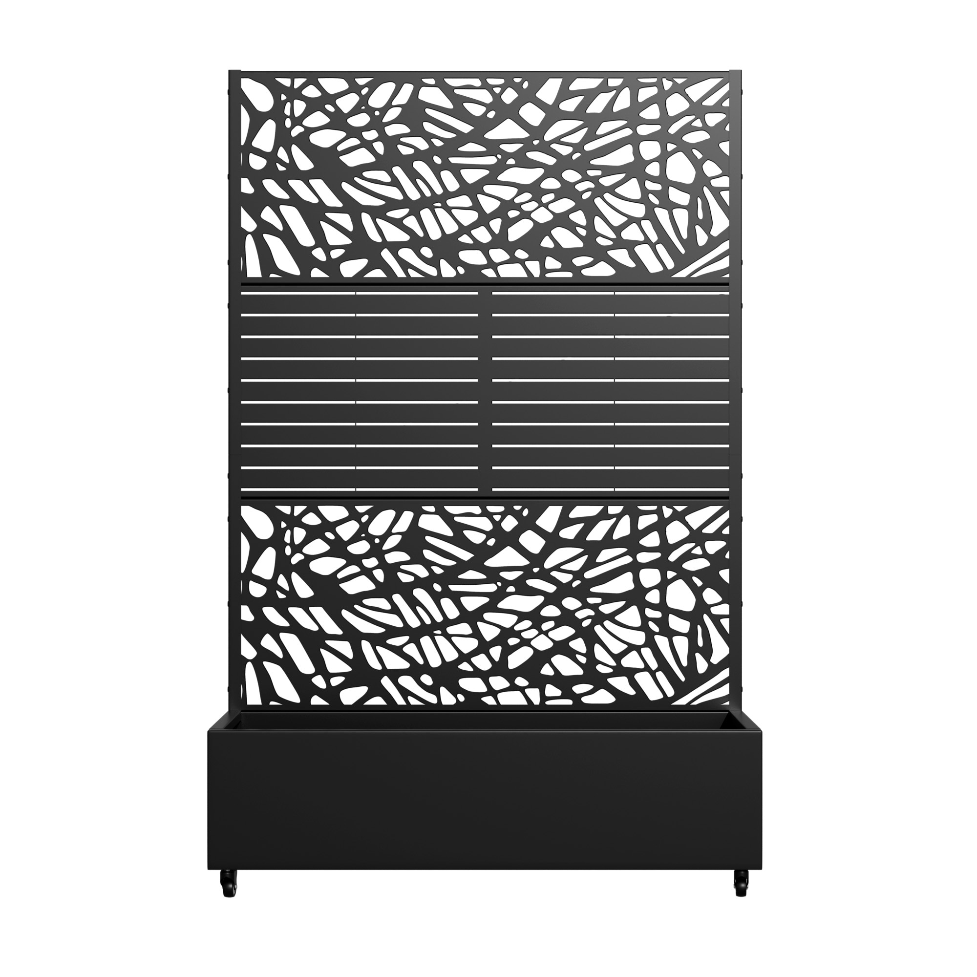 Moon Writing Frame Misty Moon Black 72 x 47 inch Rectangular Metal Outdoor Raised Planter ...