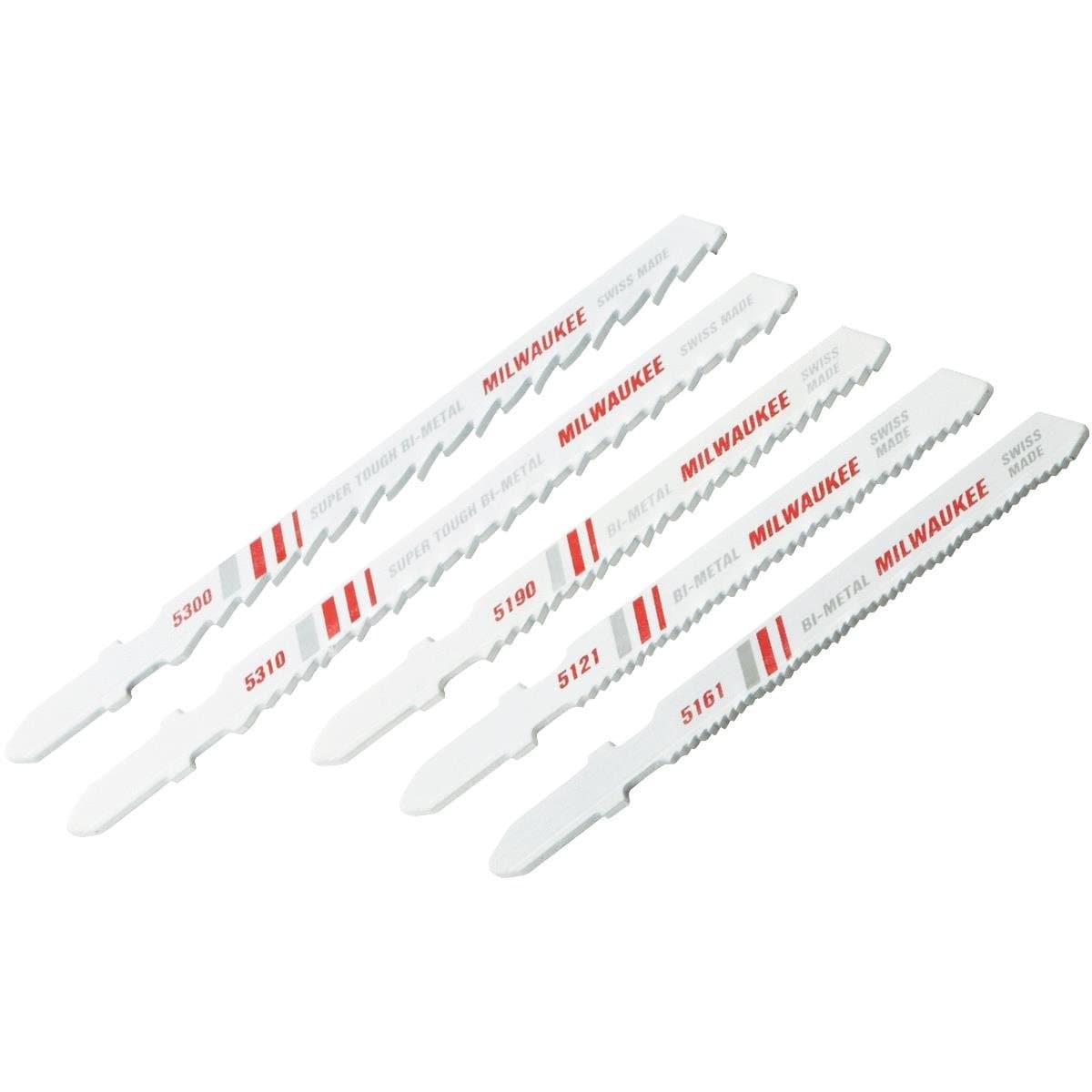 Milwaukee 888120 Set T-shank Bi-metal Jigsaw Blade Set ( 5 -Pack )