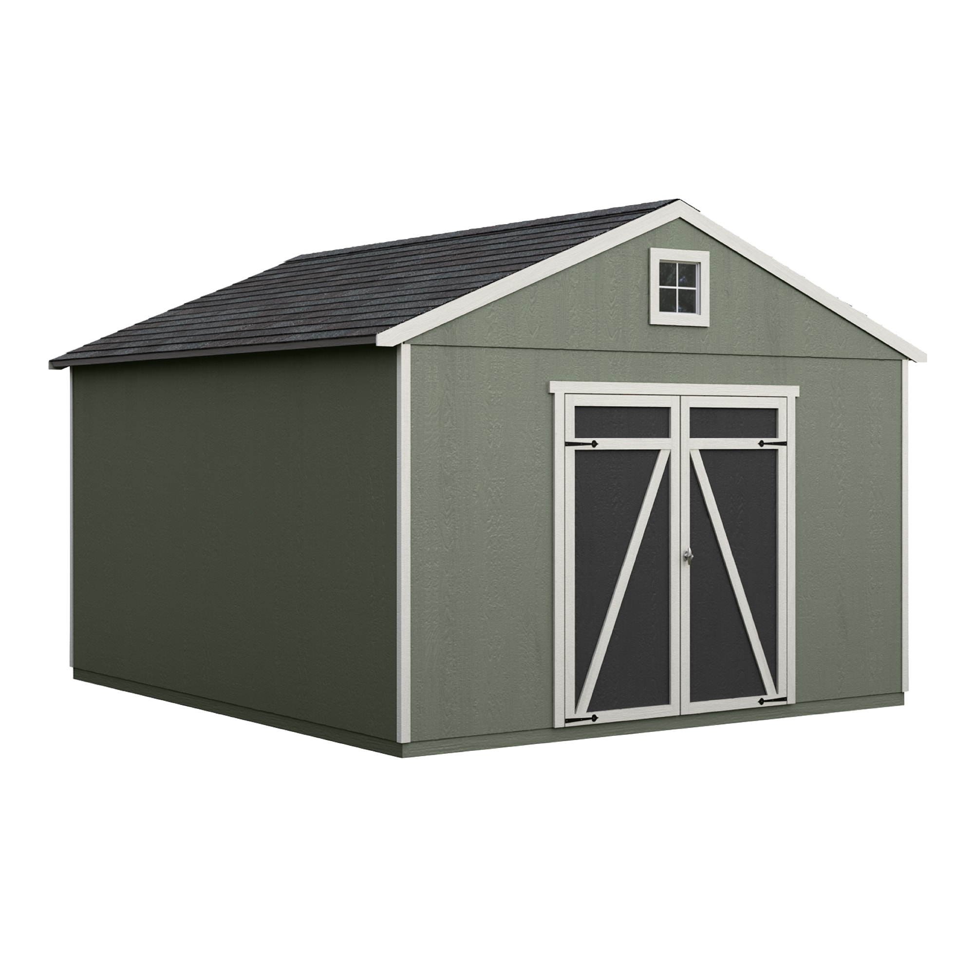 Heartland Statesman 12-ft x 16-ft Gable Style Wood Outdoor Storage Shed ...