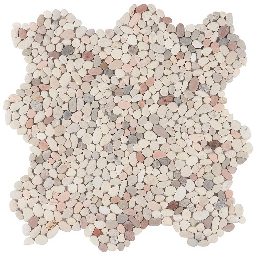 Artmore Tile EXT3RD105024 Sample - Landscape Light Blend 3-in x 6-in Natural Glass/Metal/Stone Wall Tile