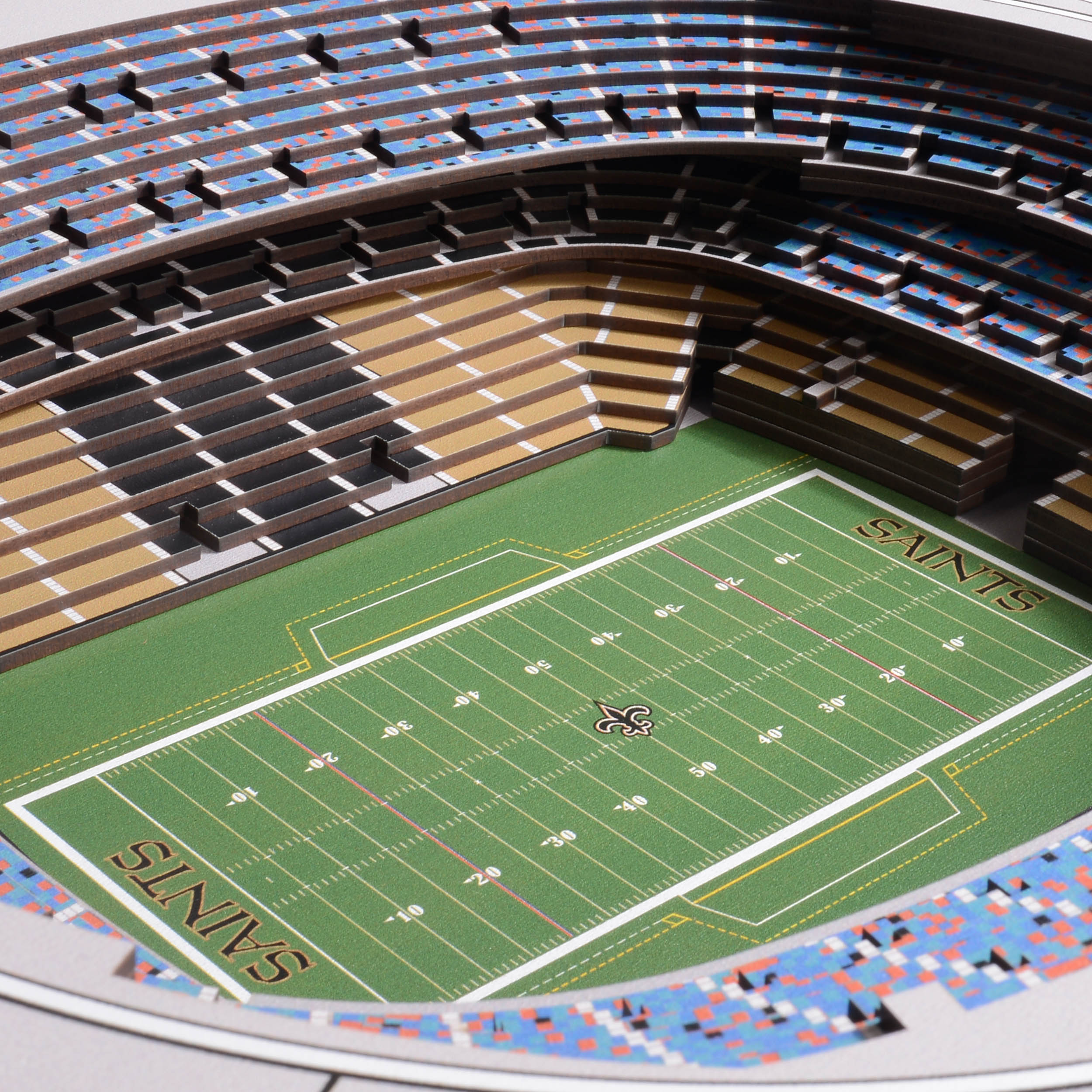 New Orleans Saints, 3D Stadium View, The Superdome, Wall Art