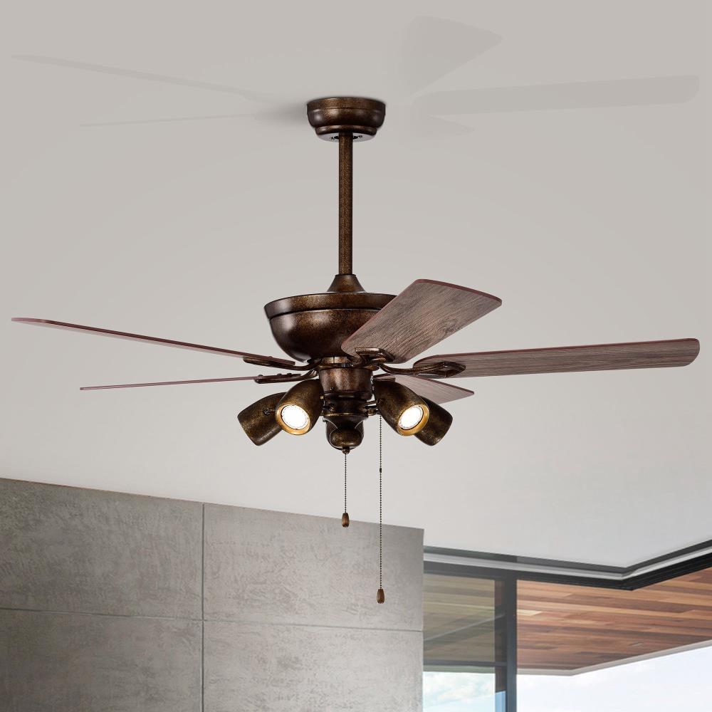 Parrot Uncle 52-in Oil Rubbed Bronze Ceiling Fan (5-Blade) in the ...