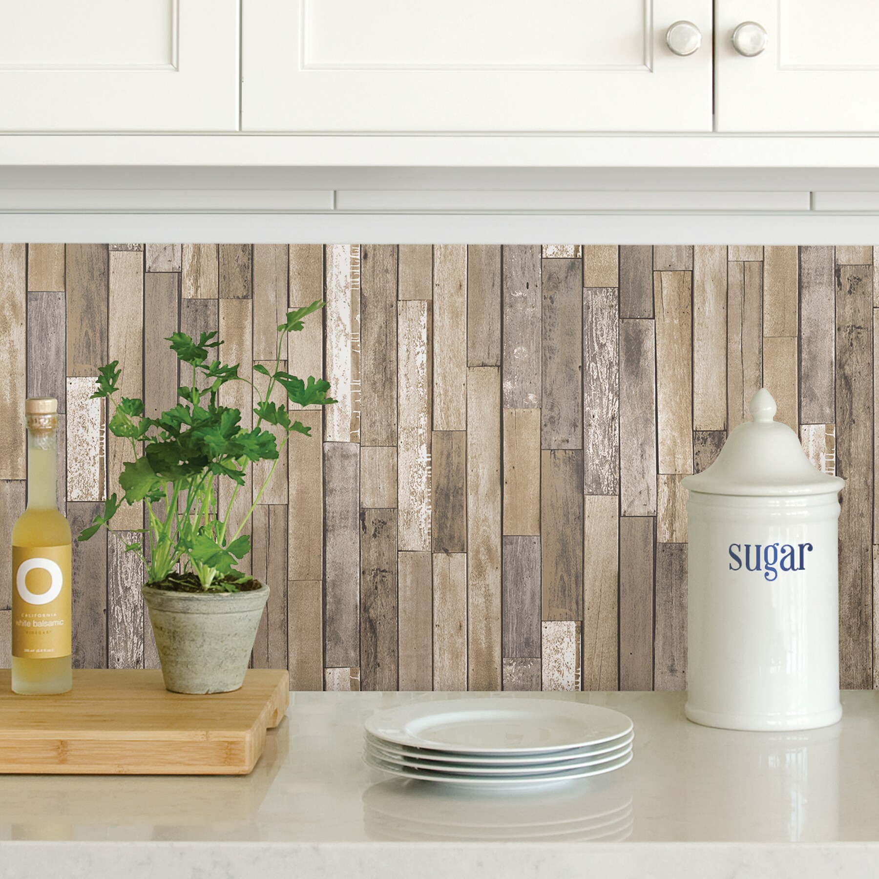 Inhome NHS3836: Kennebunkport Plank Peel & Stick Wallpaper, Brown