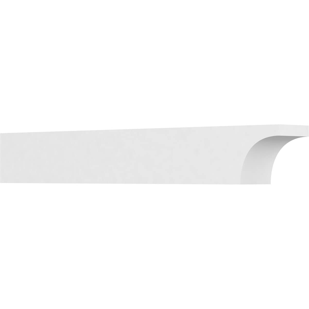 Ekena Millwork RFTP05X06X42HUN Standard Huntington 5-in X 6-in X 42-in White PVC Rafter tail