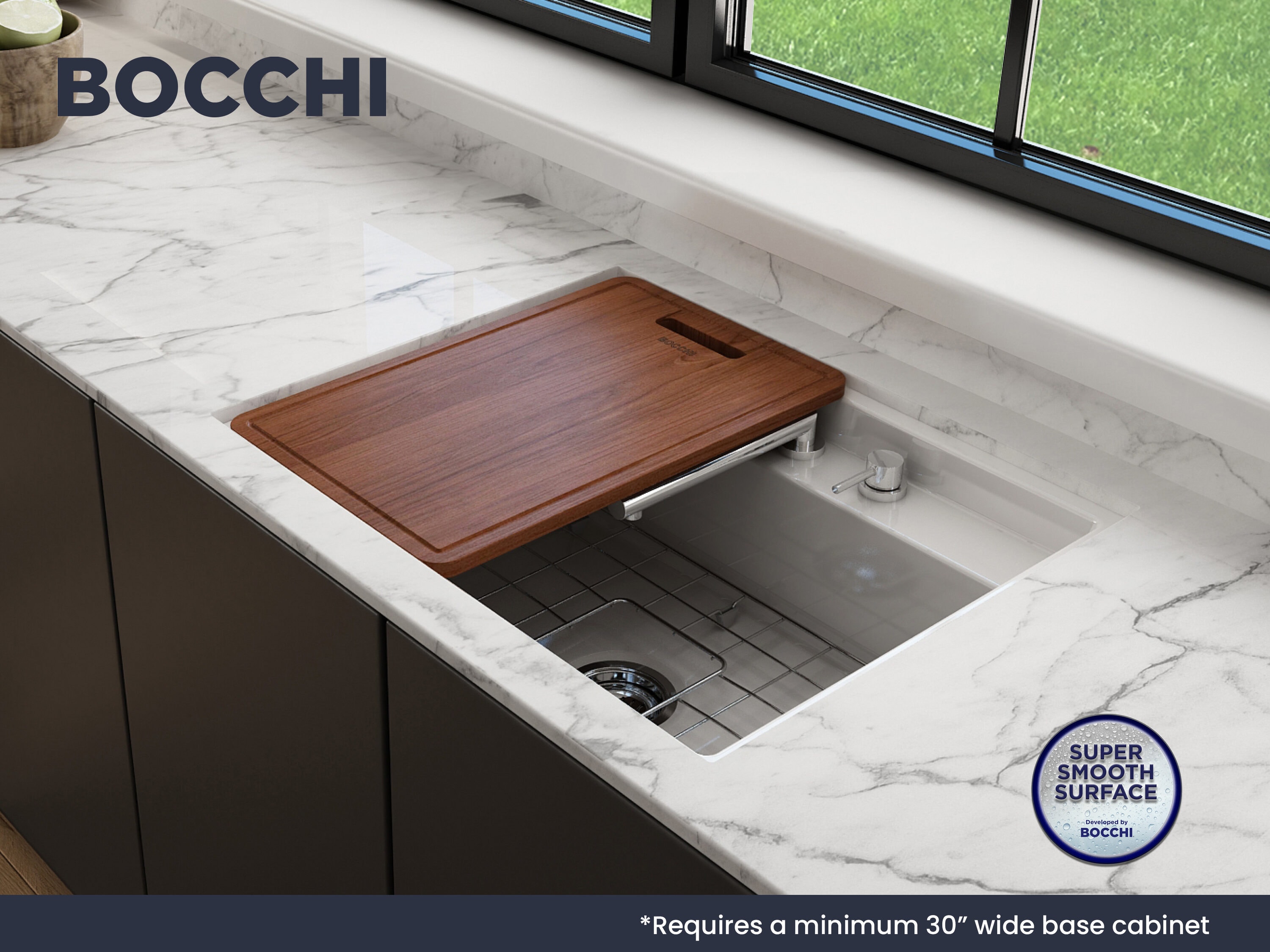White Fireclay 27-Inch Single Bowl Drop-In Kitchen Sink