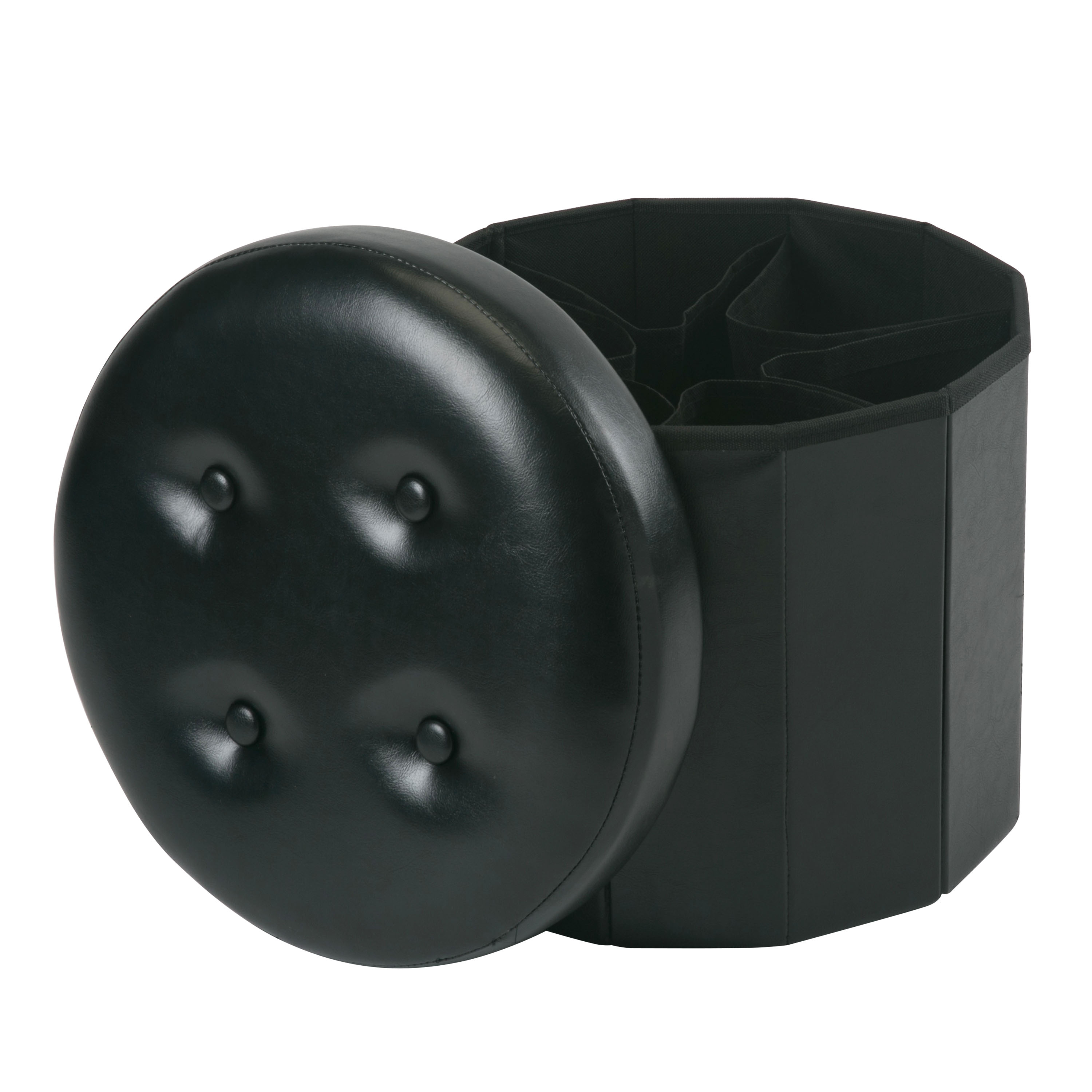 Simplify F-0664-BLACK Indoor-Ottomans - View #5