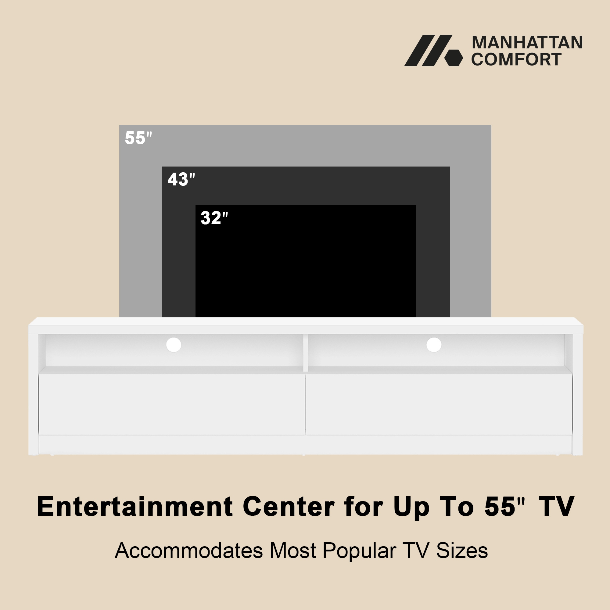 Manhattan Comfort TV008-WH Tv-Stands - View #5