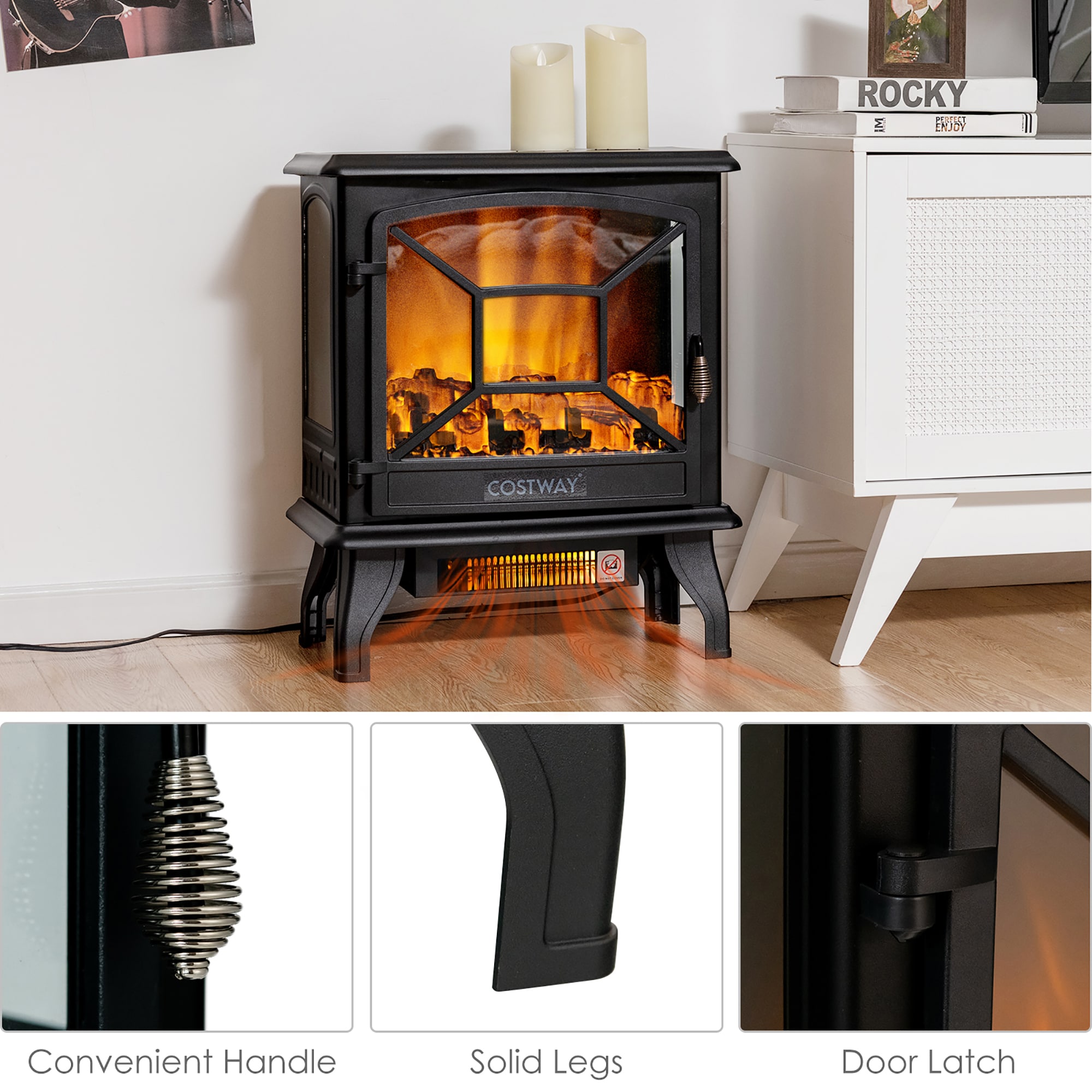 Costway SWL00004 Electric-Fireplaces - View #8