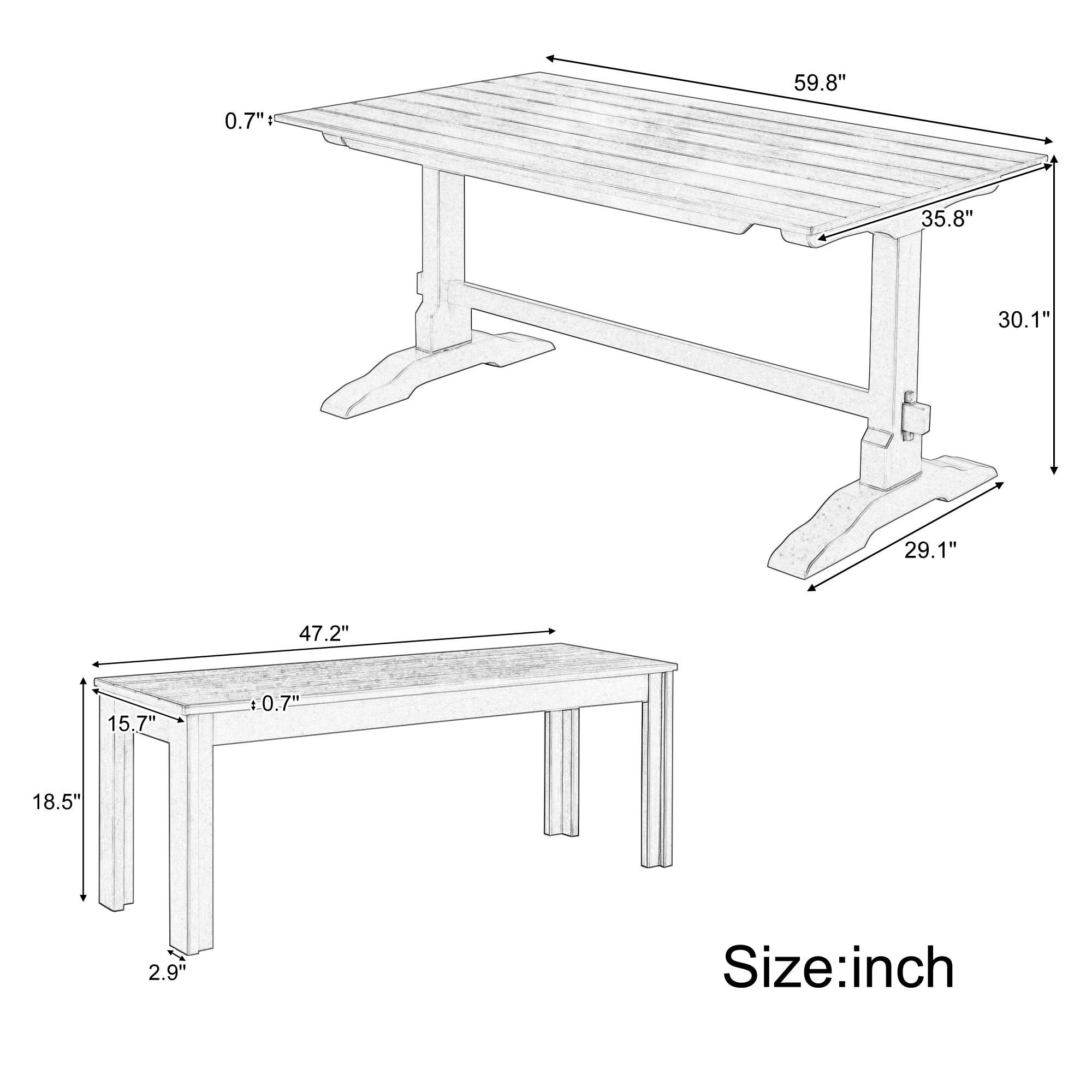 SINOFURN SYA330175WD Dining-Sets - View #4