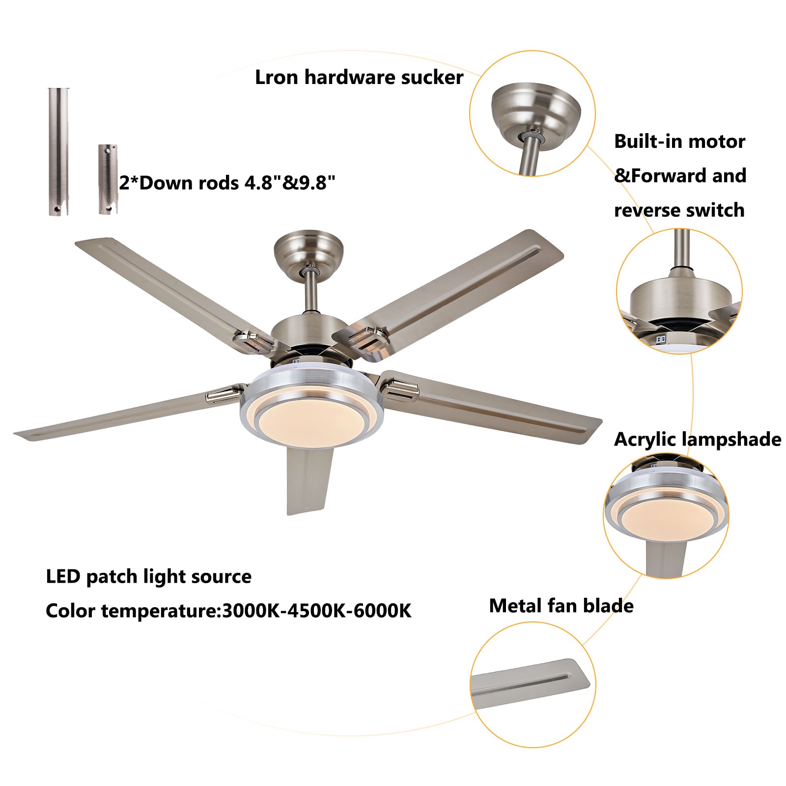 Oukaning HCX189-US Ceiling-Fans - View #10