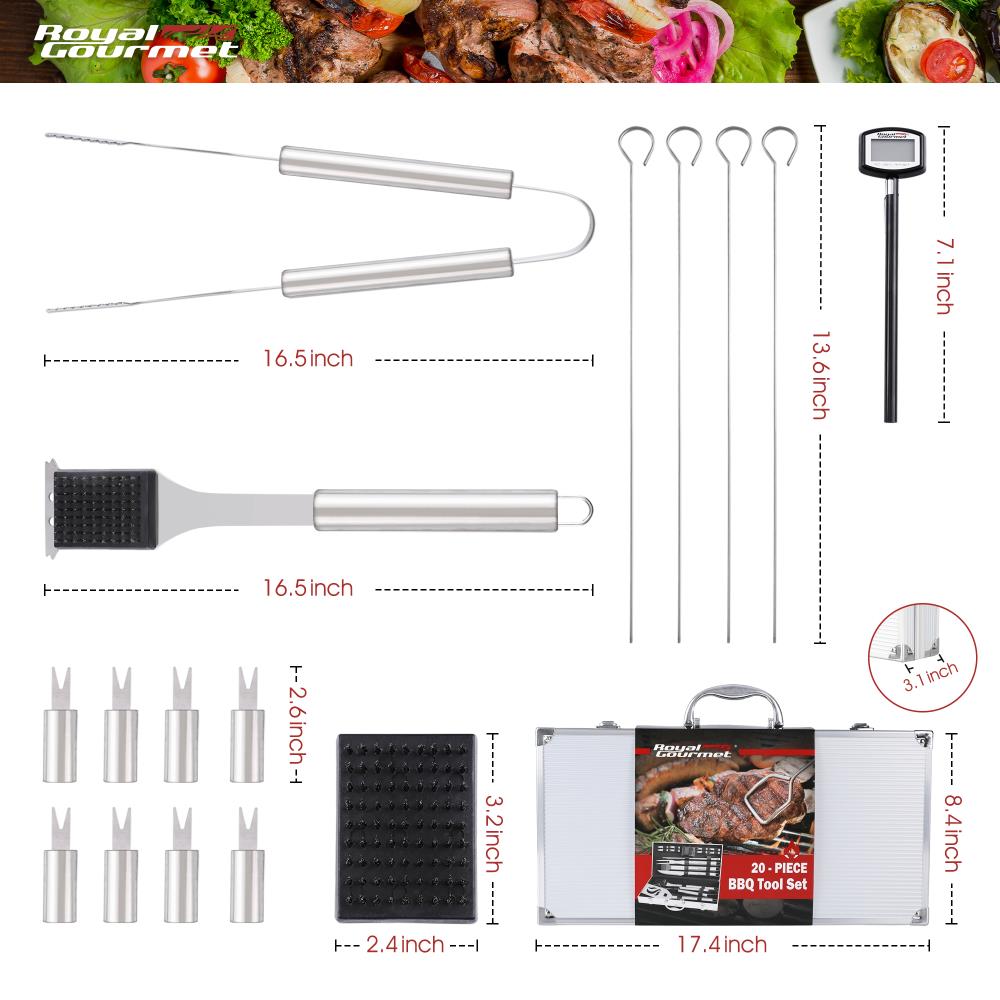 Mr. Bar-BQ Deluxe BBQ Tool Set | All in One BBQ Tool Set | Premium  Hard-Shell Case | Contains 18 Stainless Steel BBQ Grilling Tools | BBQ  Tools Set