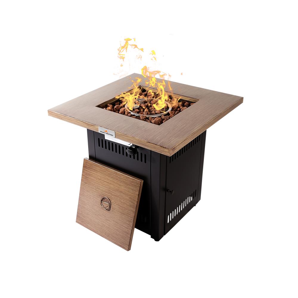 Gas Fire Pits Department At, Wood Gas Fire Pit