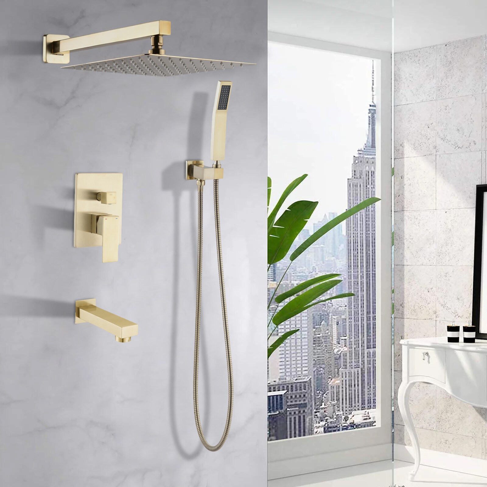 Flynama MSQY-8030B-2-MB Showerhead-Bar-Panels - View #3