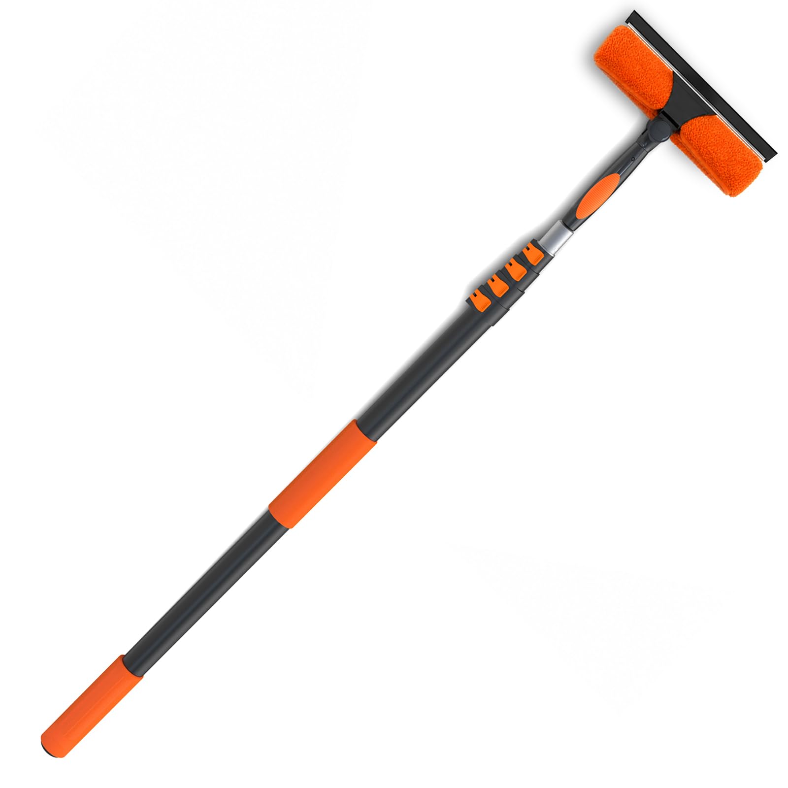 Afoxsos  26FT Window Squeegee with Adjustable Aluminum Telescoping Pole and Microfiber Cloth for Indoor and Outdoor Window Cleaning