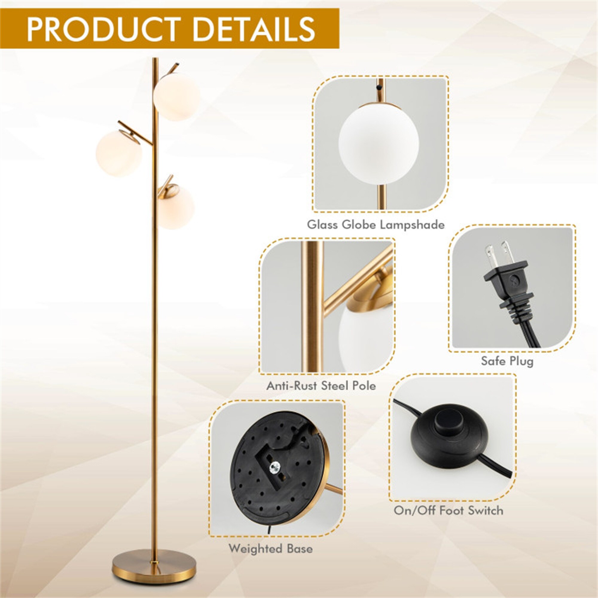 BABOOM BOM-30US-GD-OR floorlamps - View #2