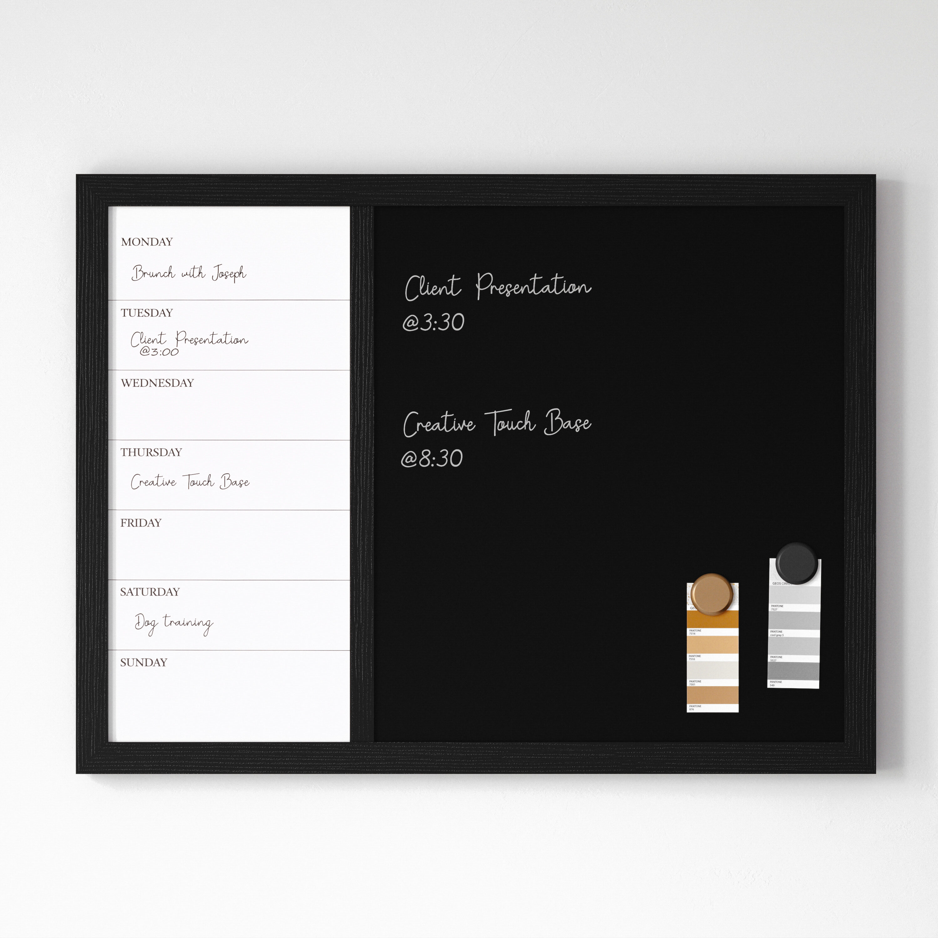 2-in-1 Dry Erase Calendar Combo Board w/ Marker & Magnet