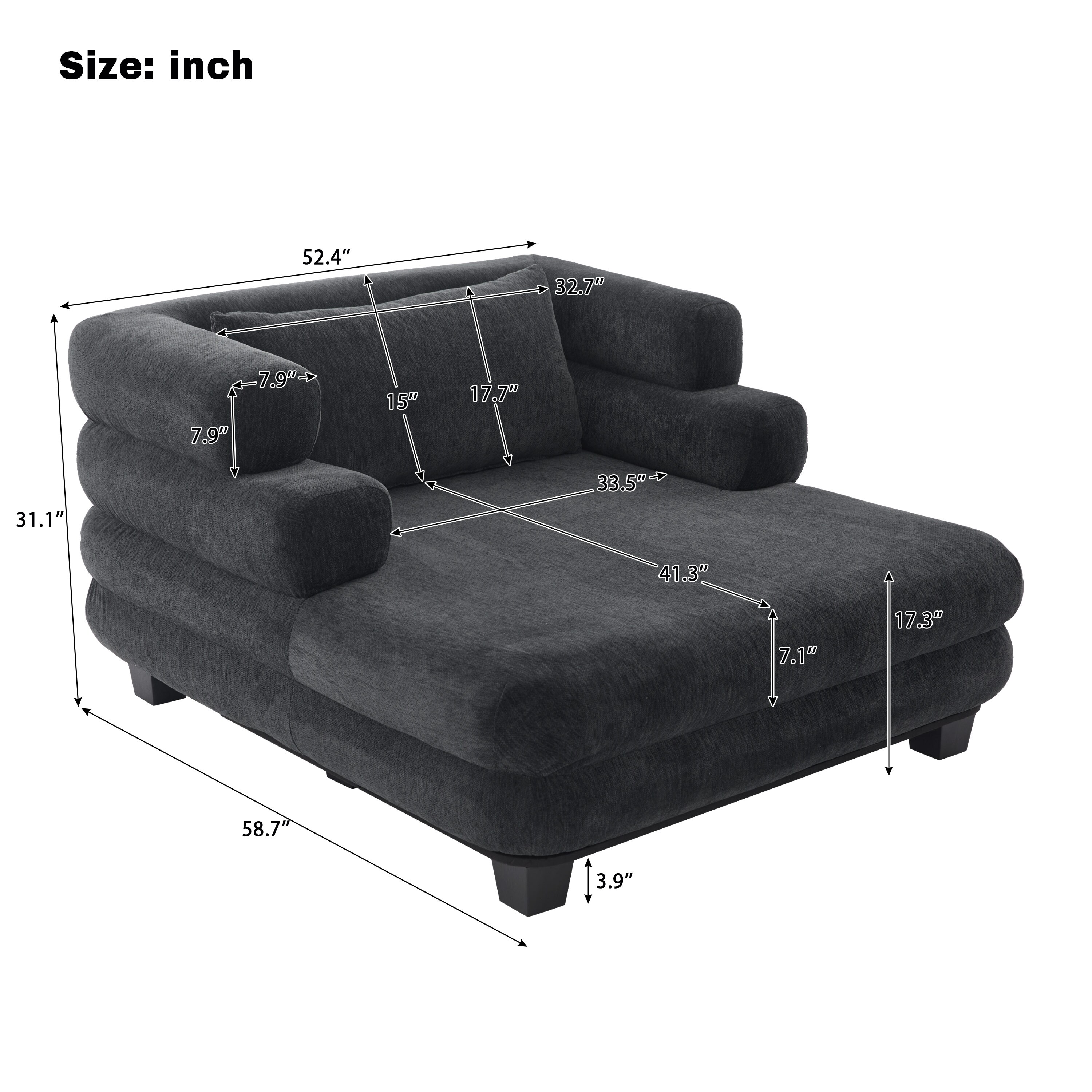 ModernLuxe L3P-N763P326441B Sofas-Loveseats - View #2