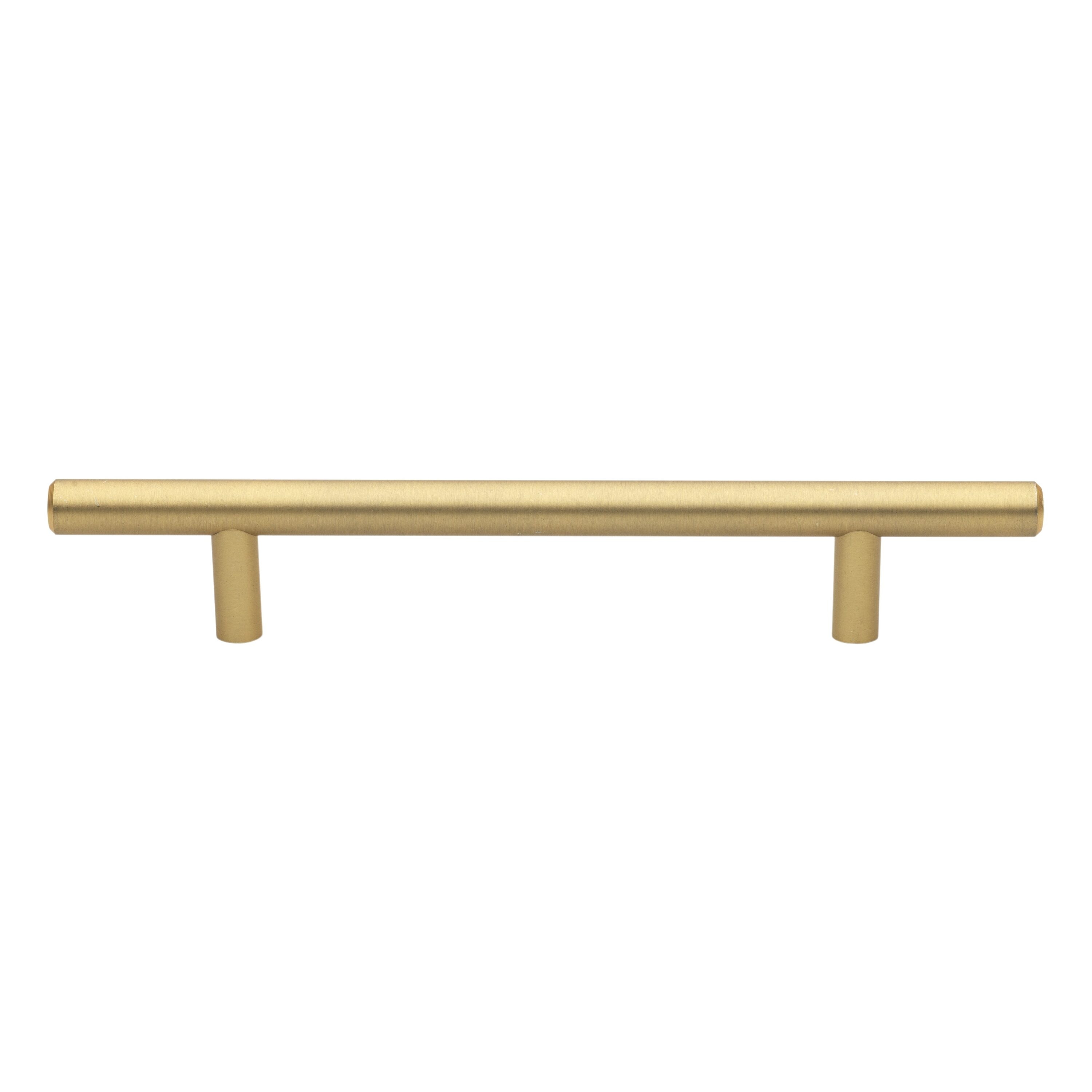 GlideRite Hardware 5008-128-SG-10 5-1/16 in. Center to Center Satin Gold Classic Bar Pull - 5008-128-SG