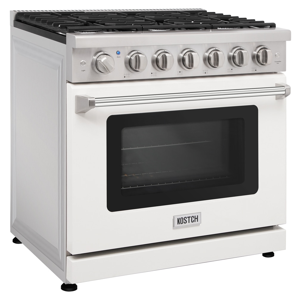 KOSTCH 36-in 6 Burners 6-cu Ft Convection Oven Freestanding Liquid ...