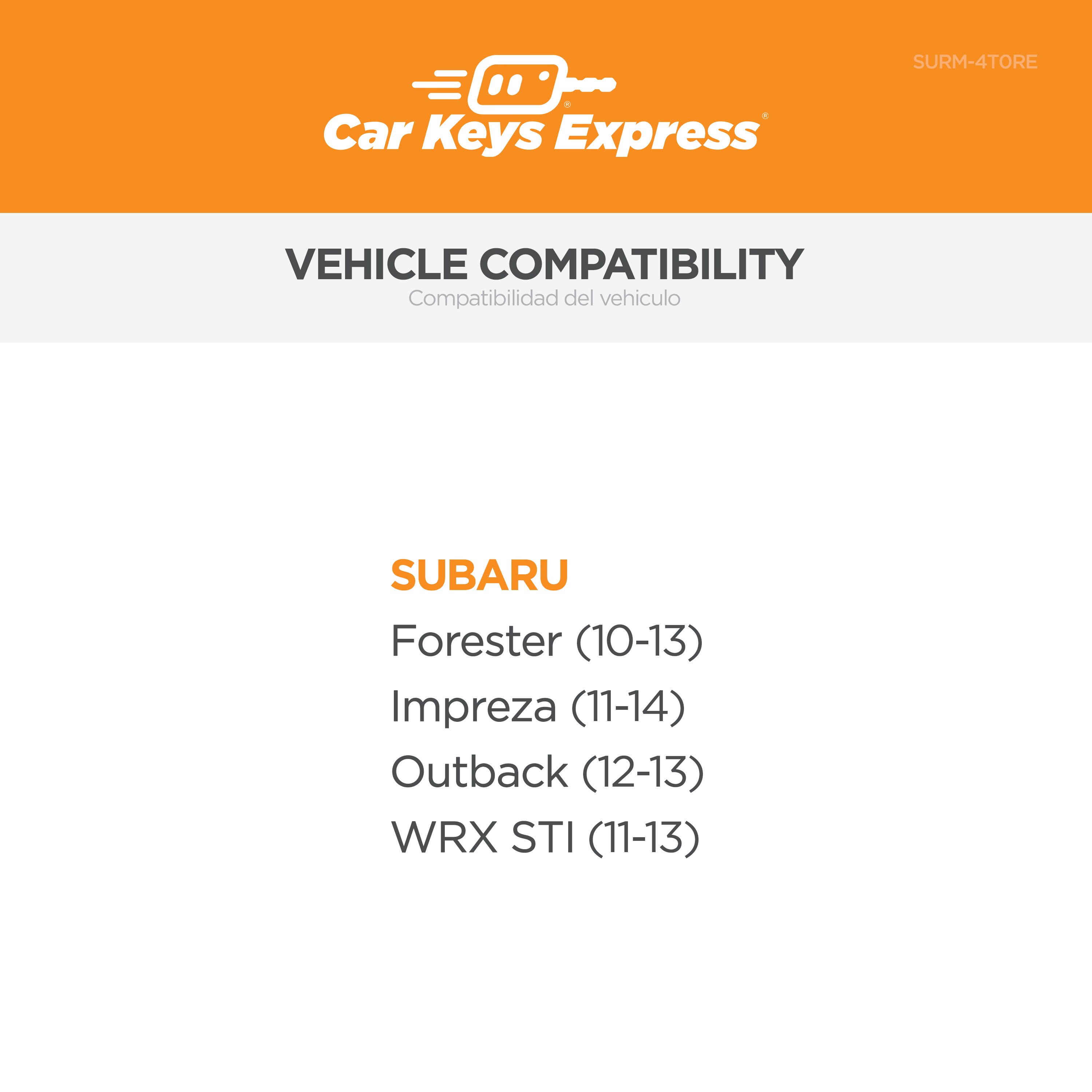 Car Keys Express SURM-4T0RE Key-Accessories - View #2