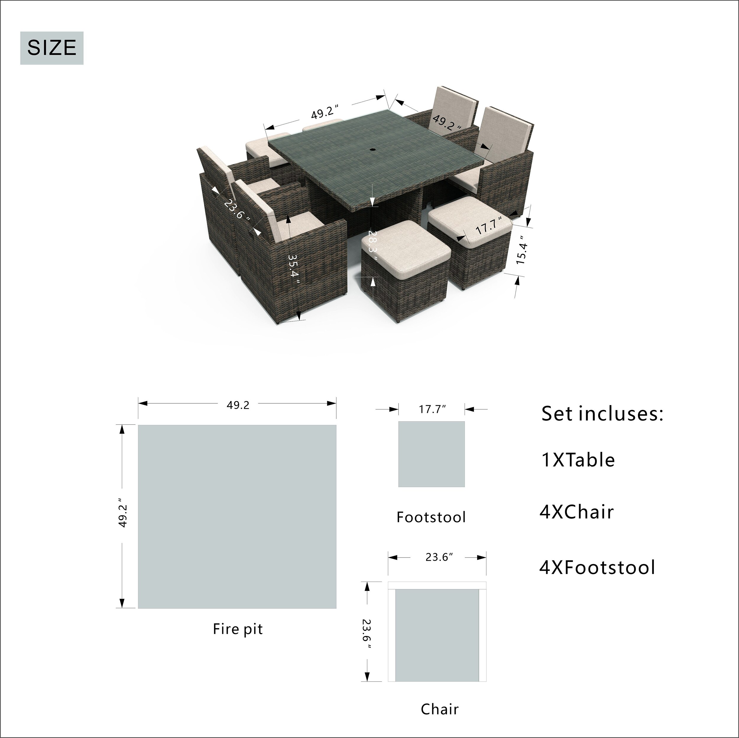 Moda Furnishings CMAD-3233B-GR Patio-Dining-Sets - View #13