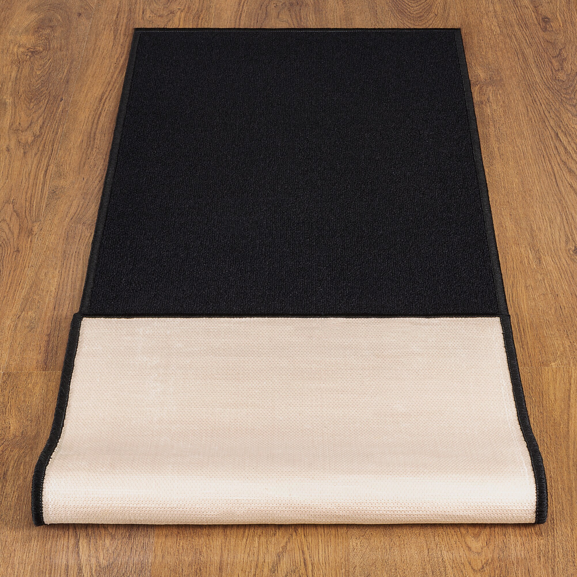 Ottomanson Emmy Non-Slip Rubberback Solid 2x5 Indoor Runner Rug, 20 x 59,  Gray 