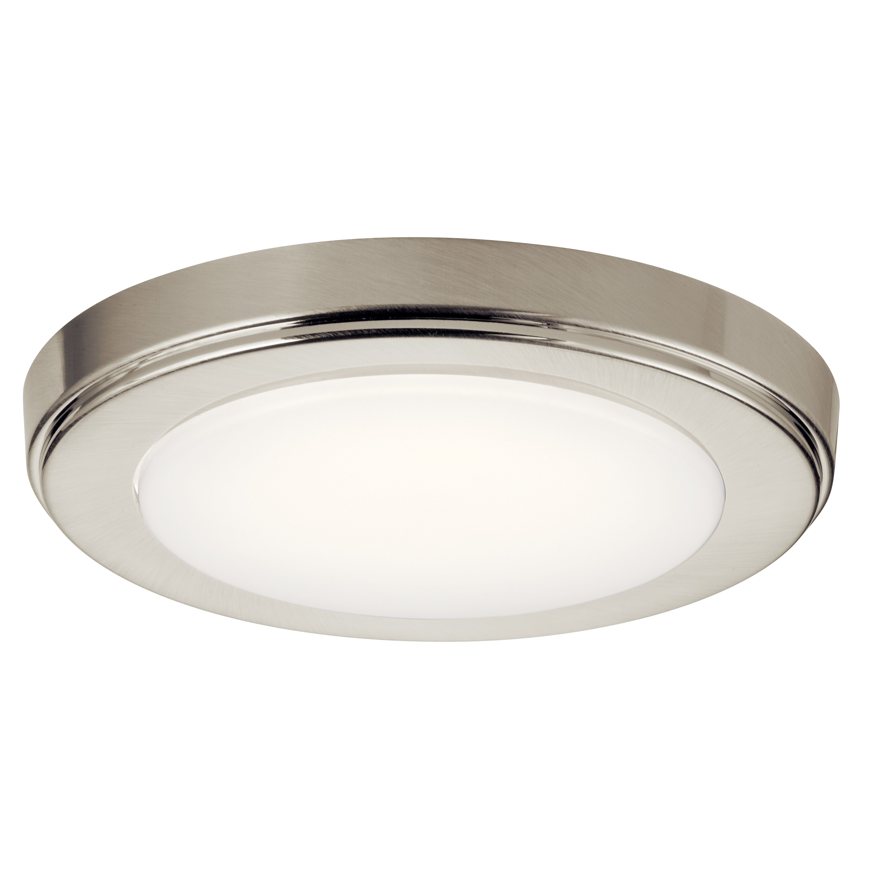 Kichler 44244NILED30 Zeo 1 -Light 7-in Brushed Nickel Indoor/Outdoor Flush Mount Light