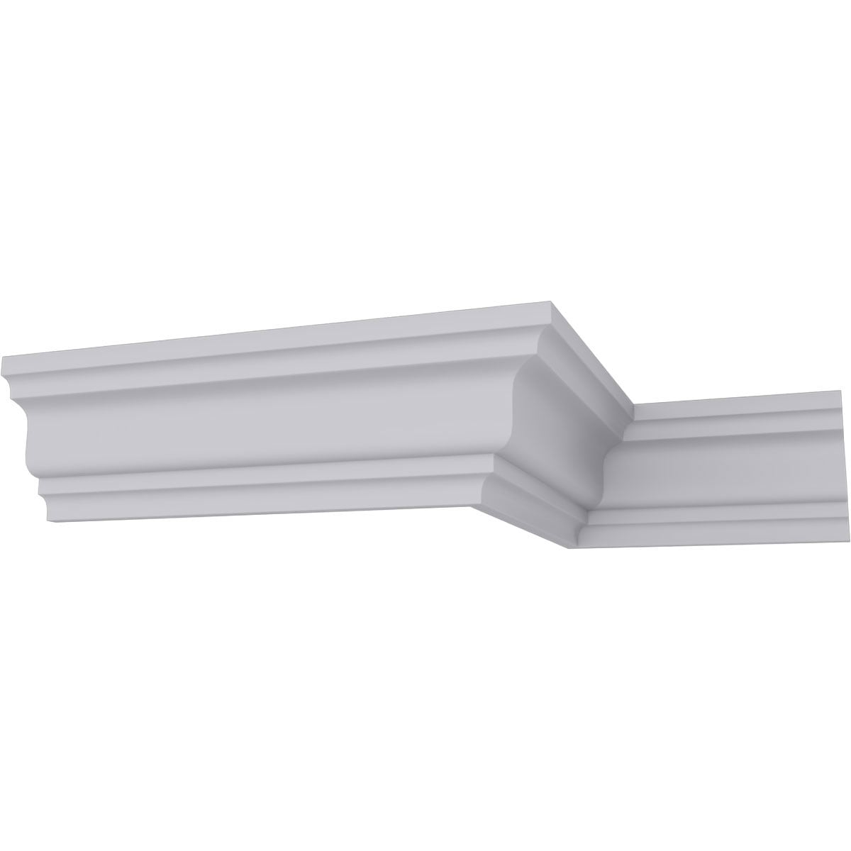 Ekena Millwork MLD03X02X03LI-CASE-2 2-in T x 3-in W x 7-ft 10-1/2-in L Primed Urethane MLD03X02X03LI-CASE-2 Crown Moulding 2 -Pack