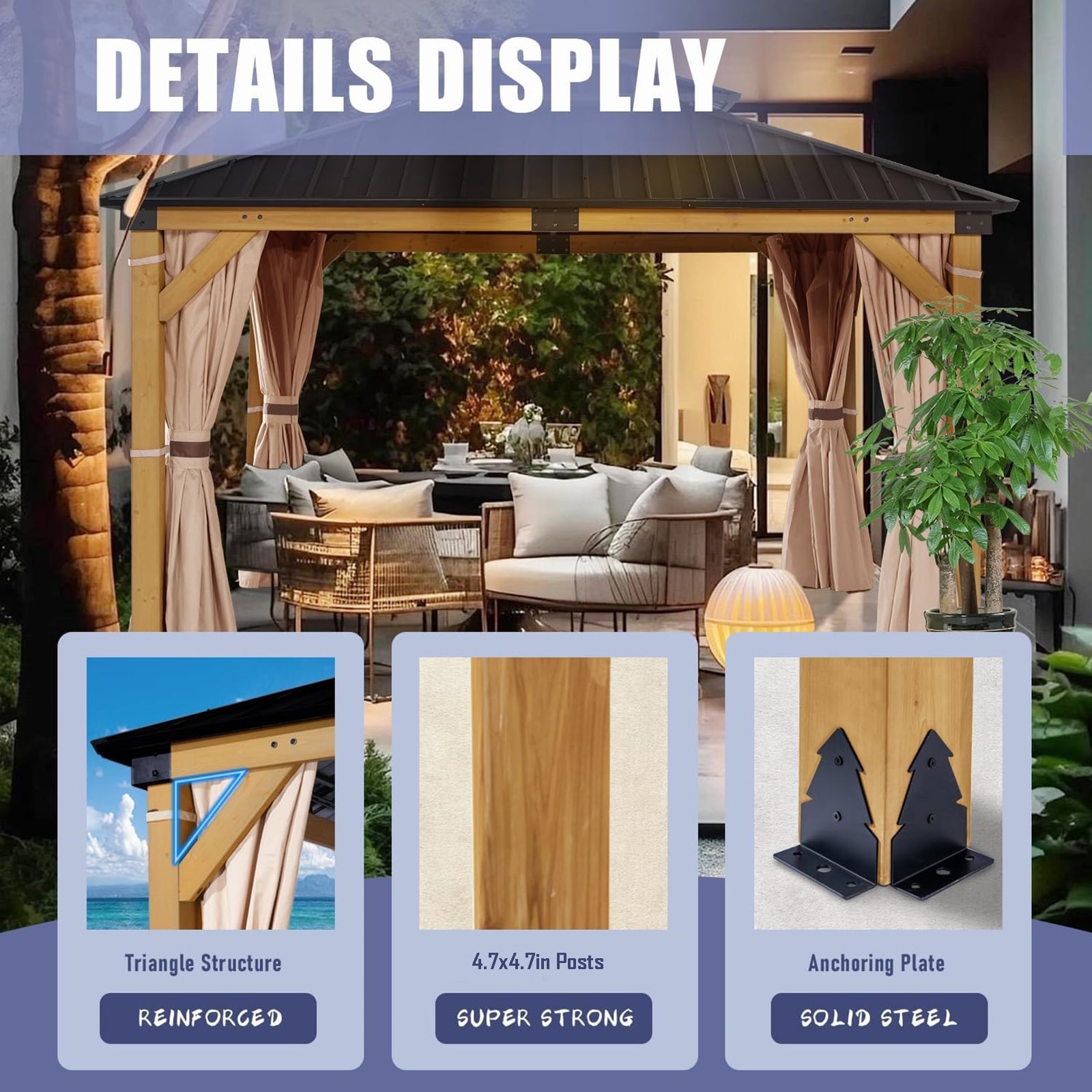 StarEcho TYXY1012 Wood-Resin-Gazebos - View #4