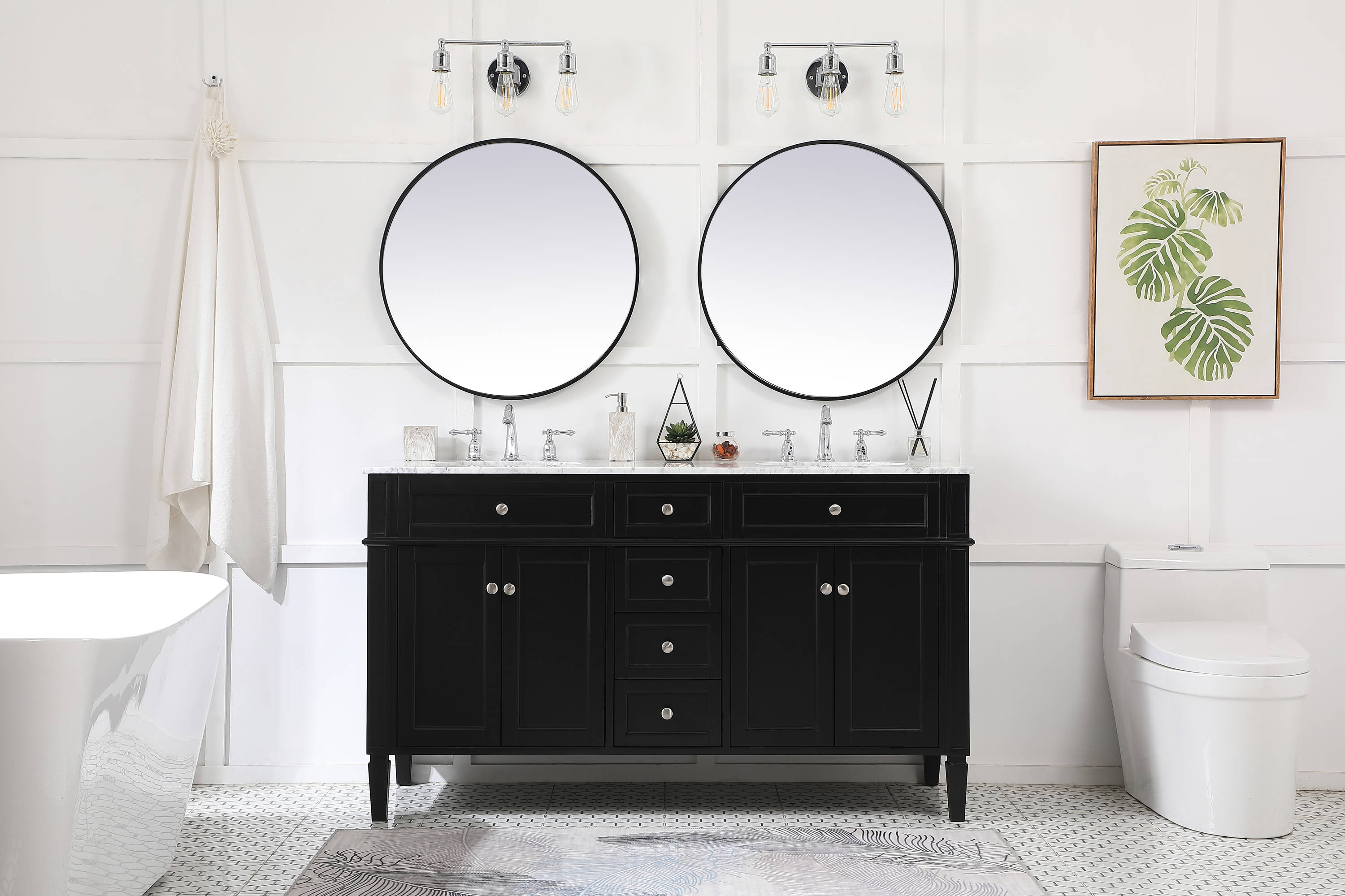 Elegant Decor HF37680DBK Bath-Vanity-Combo - View #4