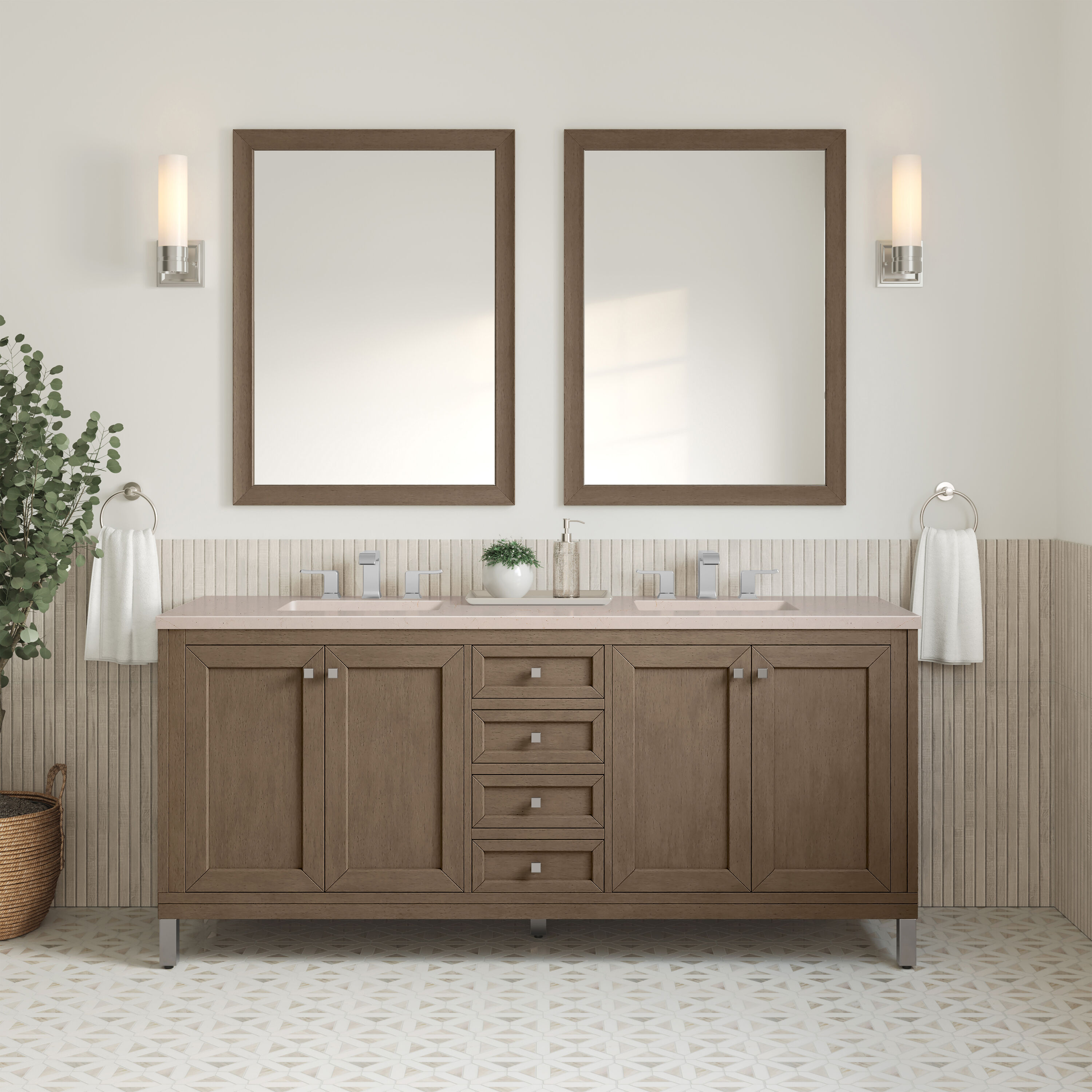 James Martin Vanities 305-V72-WWW-3EMR Bath-Vanity-Combo - View #5