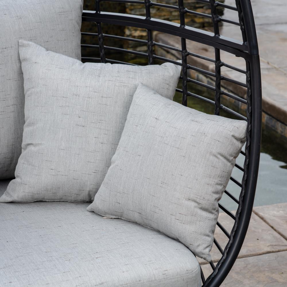 Royal Garden Grandview Wicker Outdoor Loveseat Gray Cushion(S) and