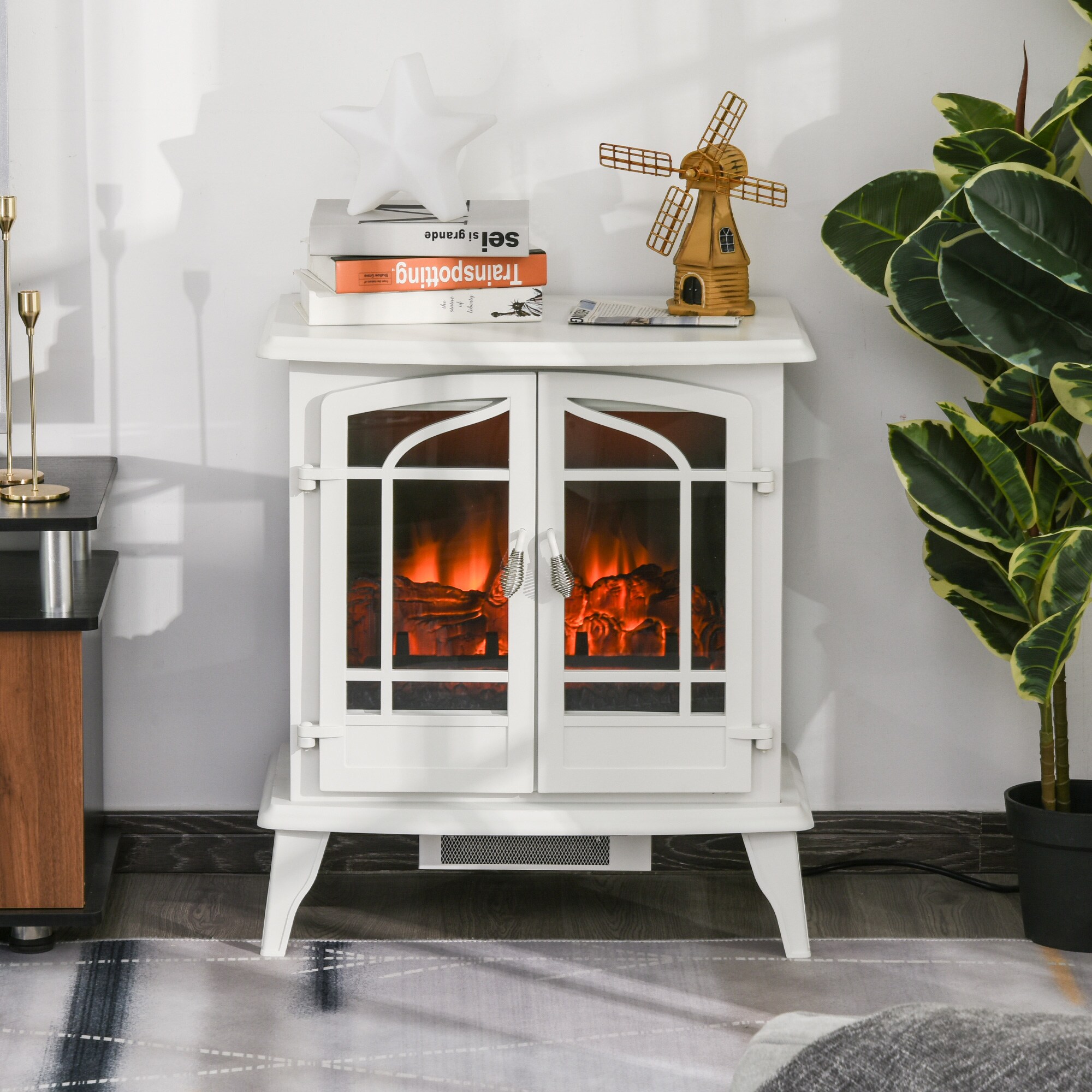 HomCom 820-187WT Electric-Fireplaces - View #3
