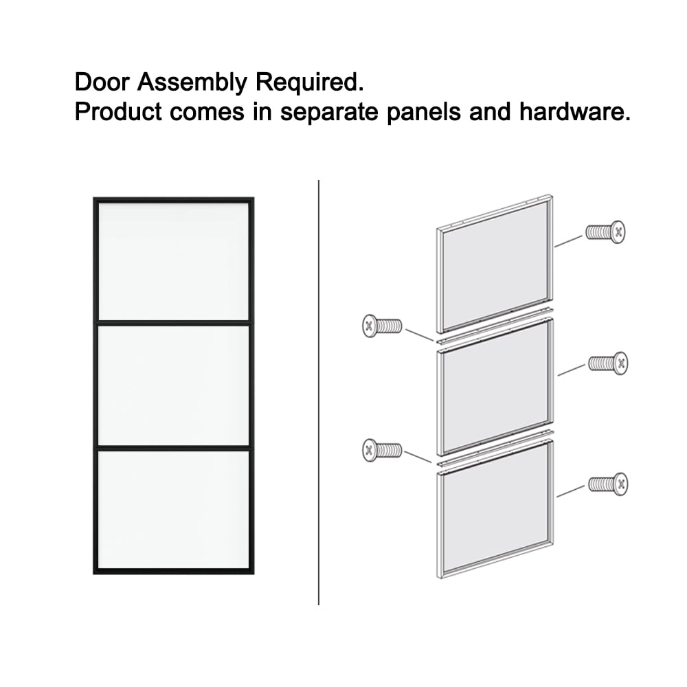 CALHOME TKM-A02-CLEAR Barn-Doors - View #5