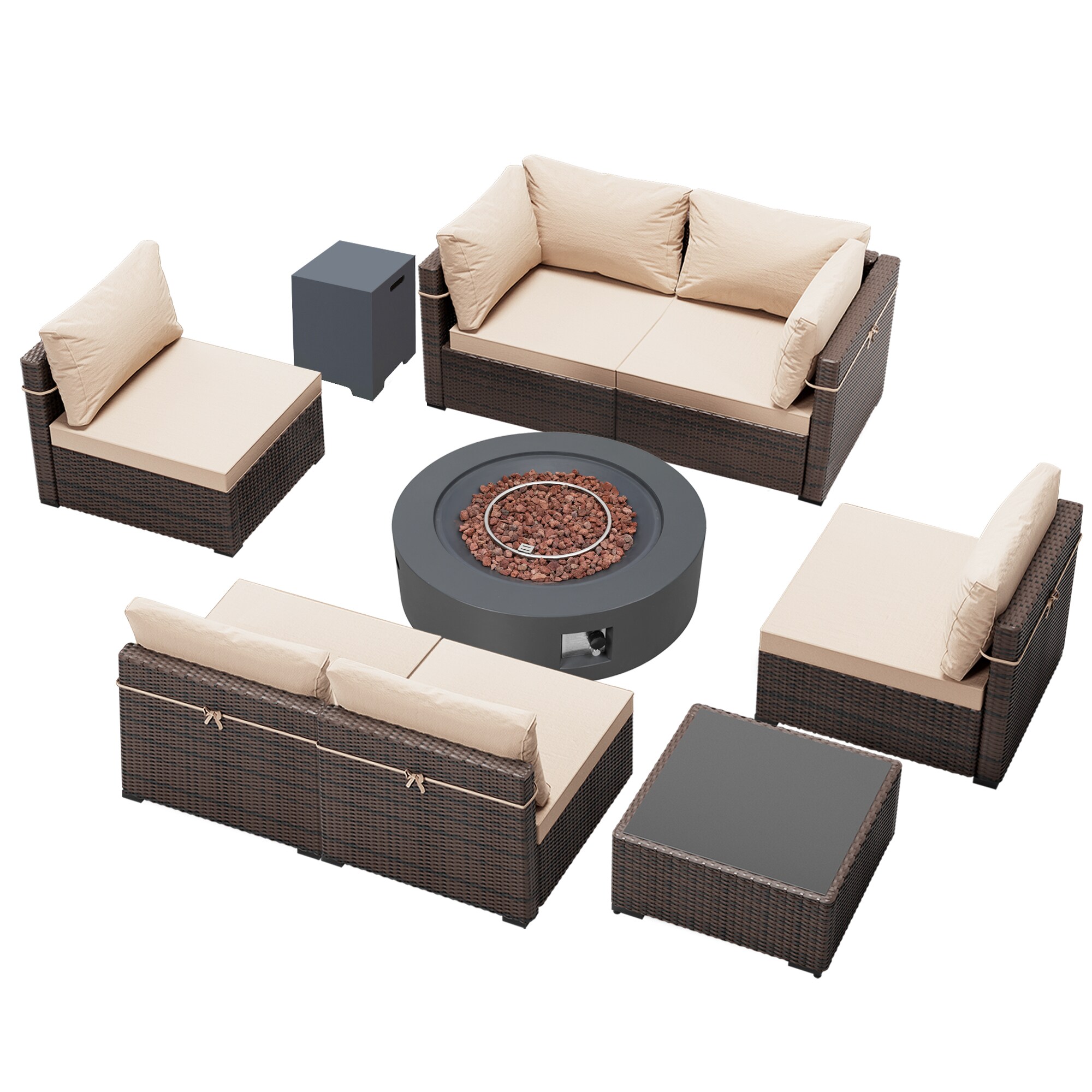UPHA PL-2CZ-42MDK-Z1-T Patio-Conversation-Sets - View #2
