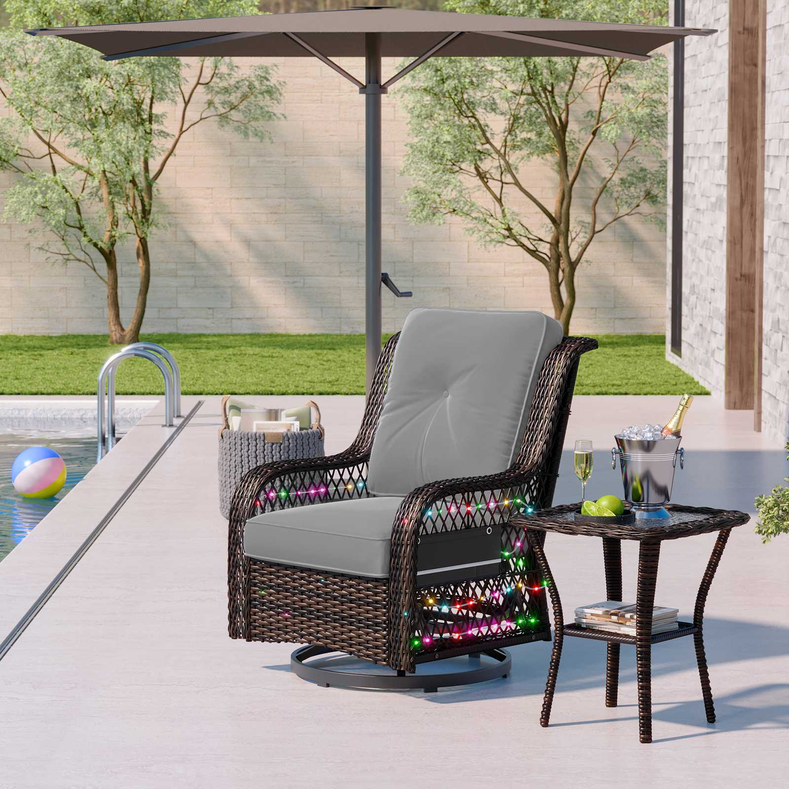 Bestier LOW-O400176A-BK18508 Patio-Sofas-Daybeds - View #4