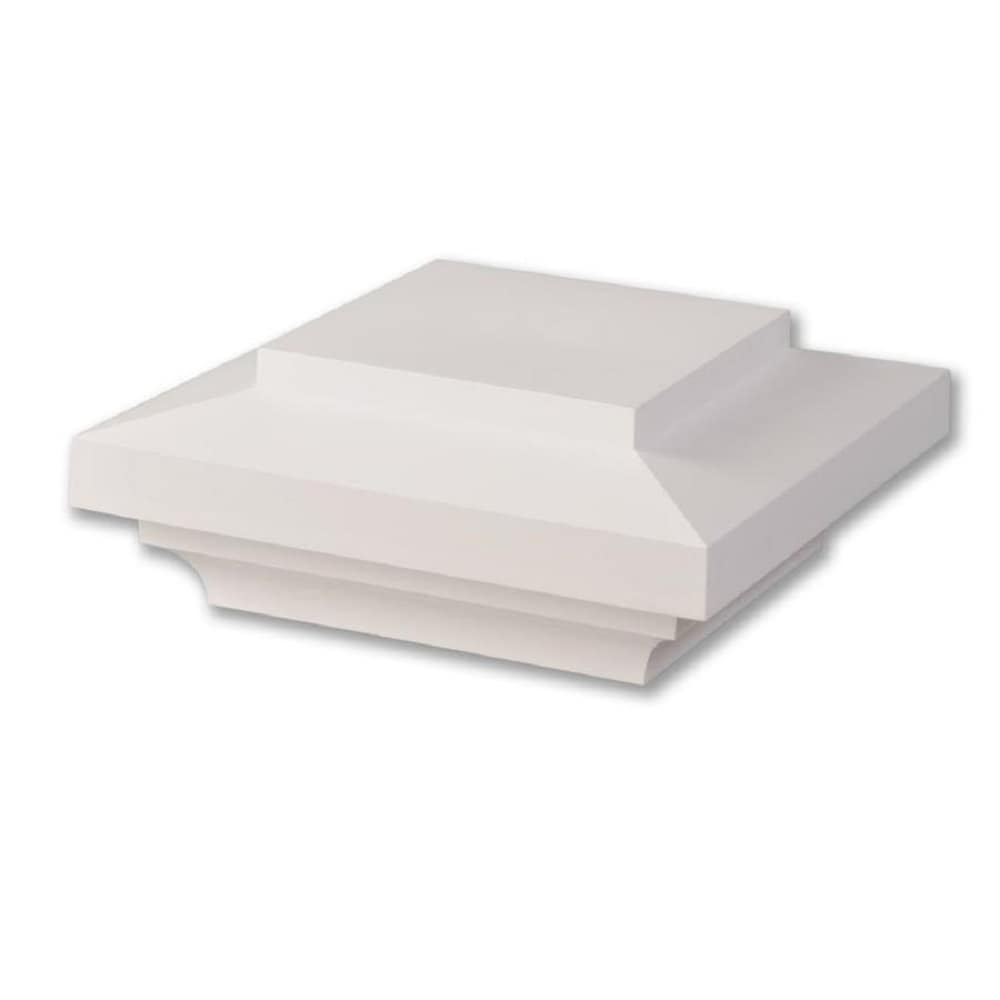 4-in x 4-in Classic Composite Matte White Composite Deck Post Cap | - TimberTech TX4X4ICAPMW